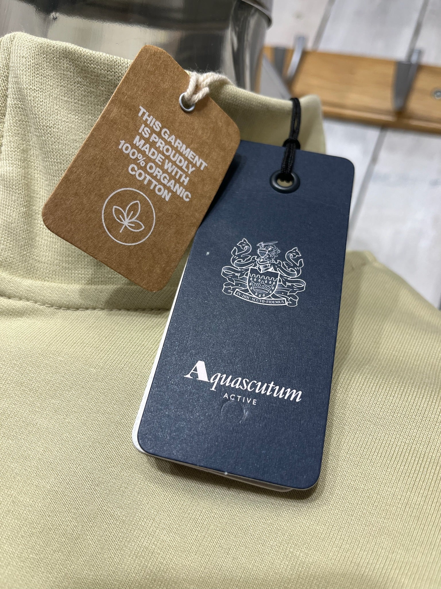 Aquascutum 1/4 Zip Sweat - Beige - Image 3