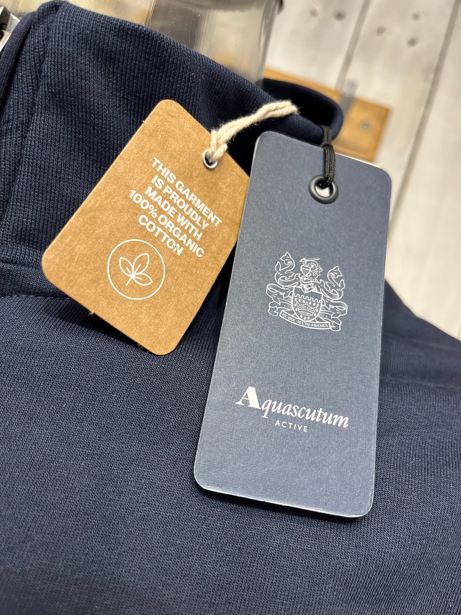 Aquascutum 1/4 Zip Sweat - Navy - Image 3
