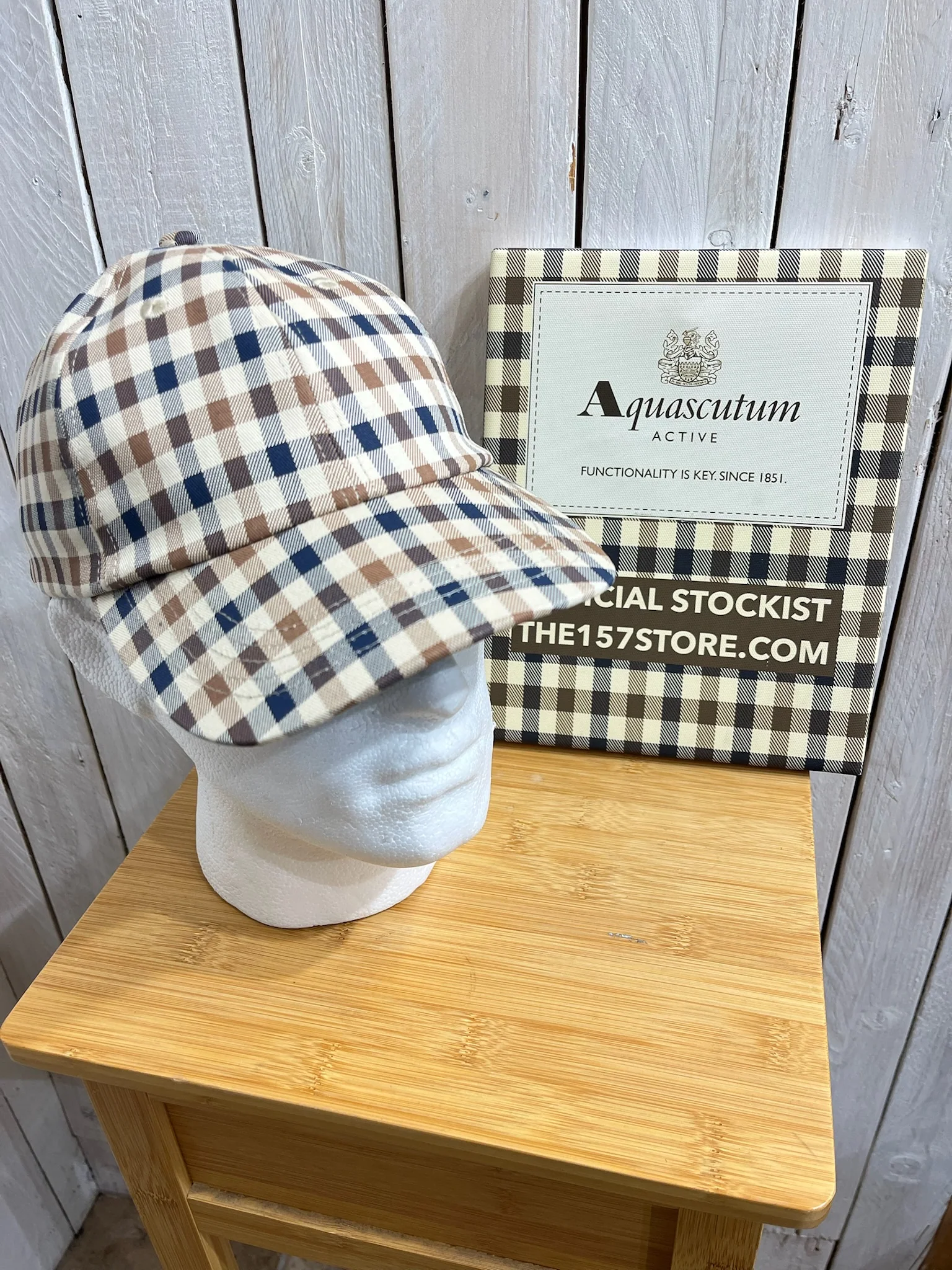 Aquascutum Iconic Cotton Cap - Club Check - Image 2