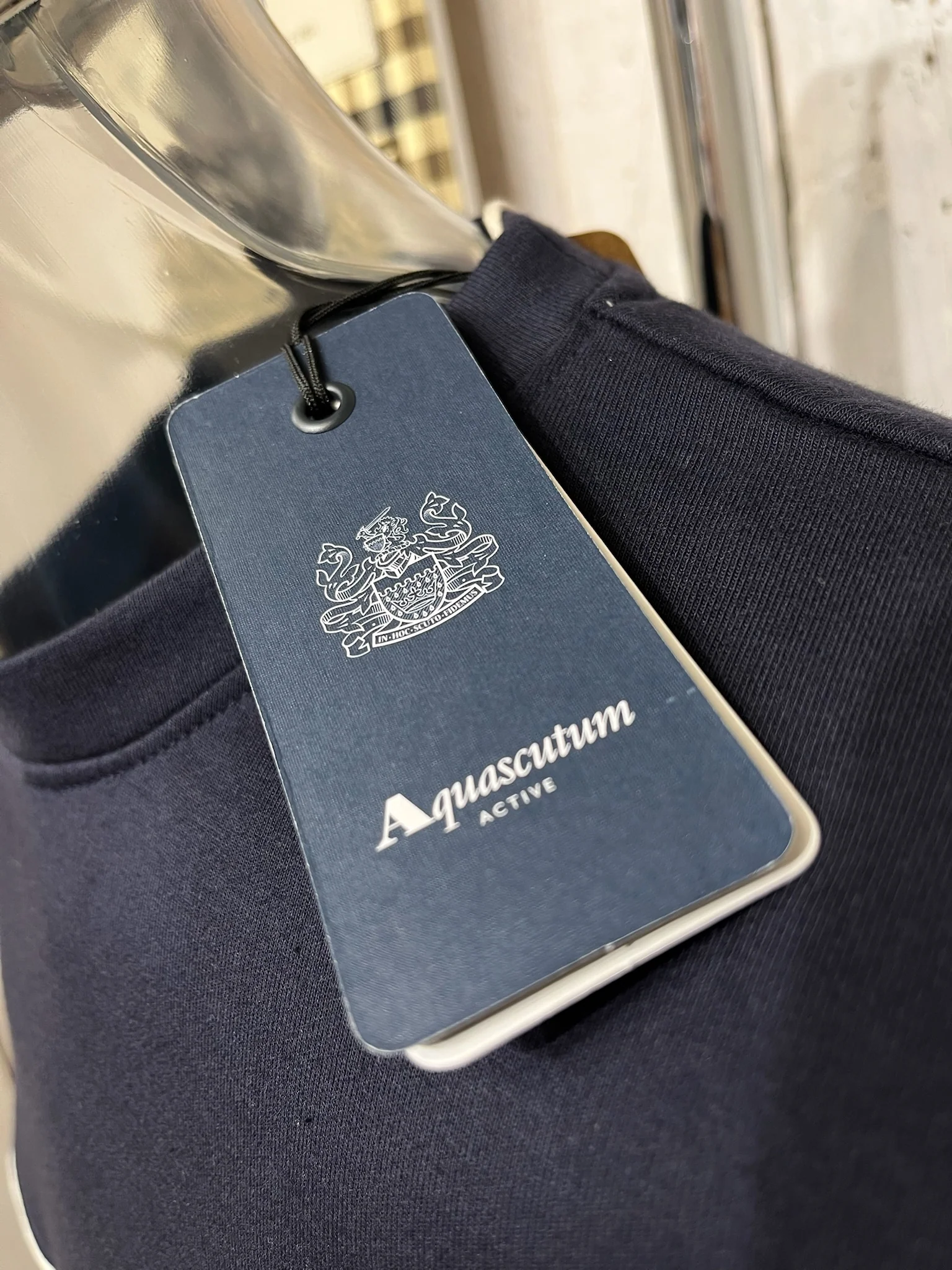 Aquascutum 2025 Winter Crew neck Sweat - Navy - Image 3