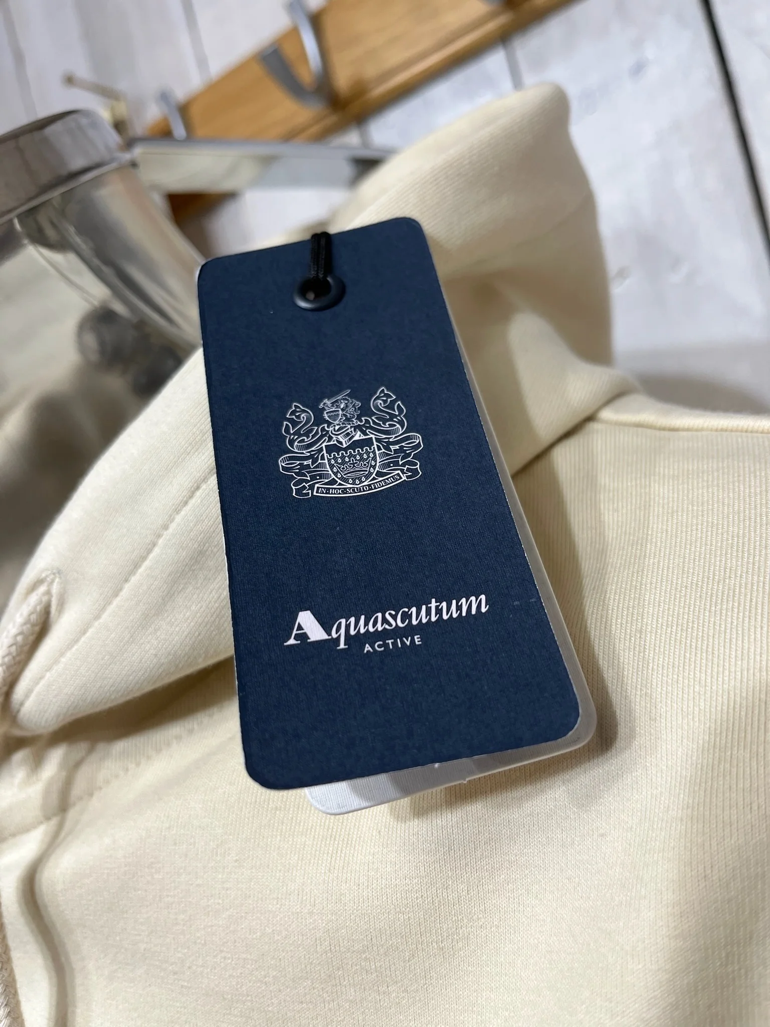 Aquascutum Full Zip Hoodie - Beige - Image 3