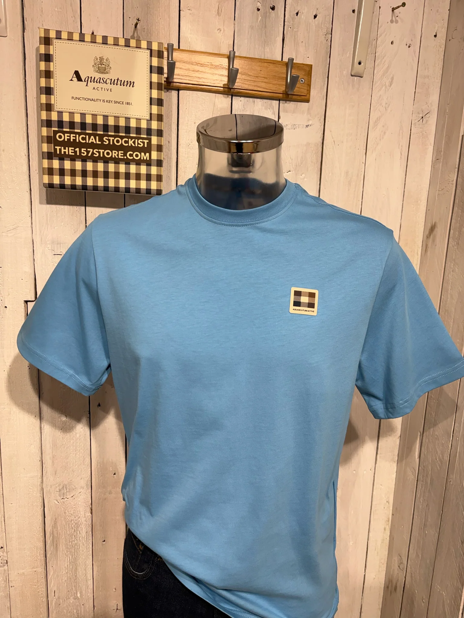 Aquascutum 2026 Badge Tee - Avio Blue