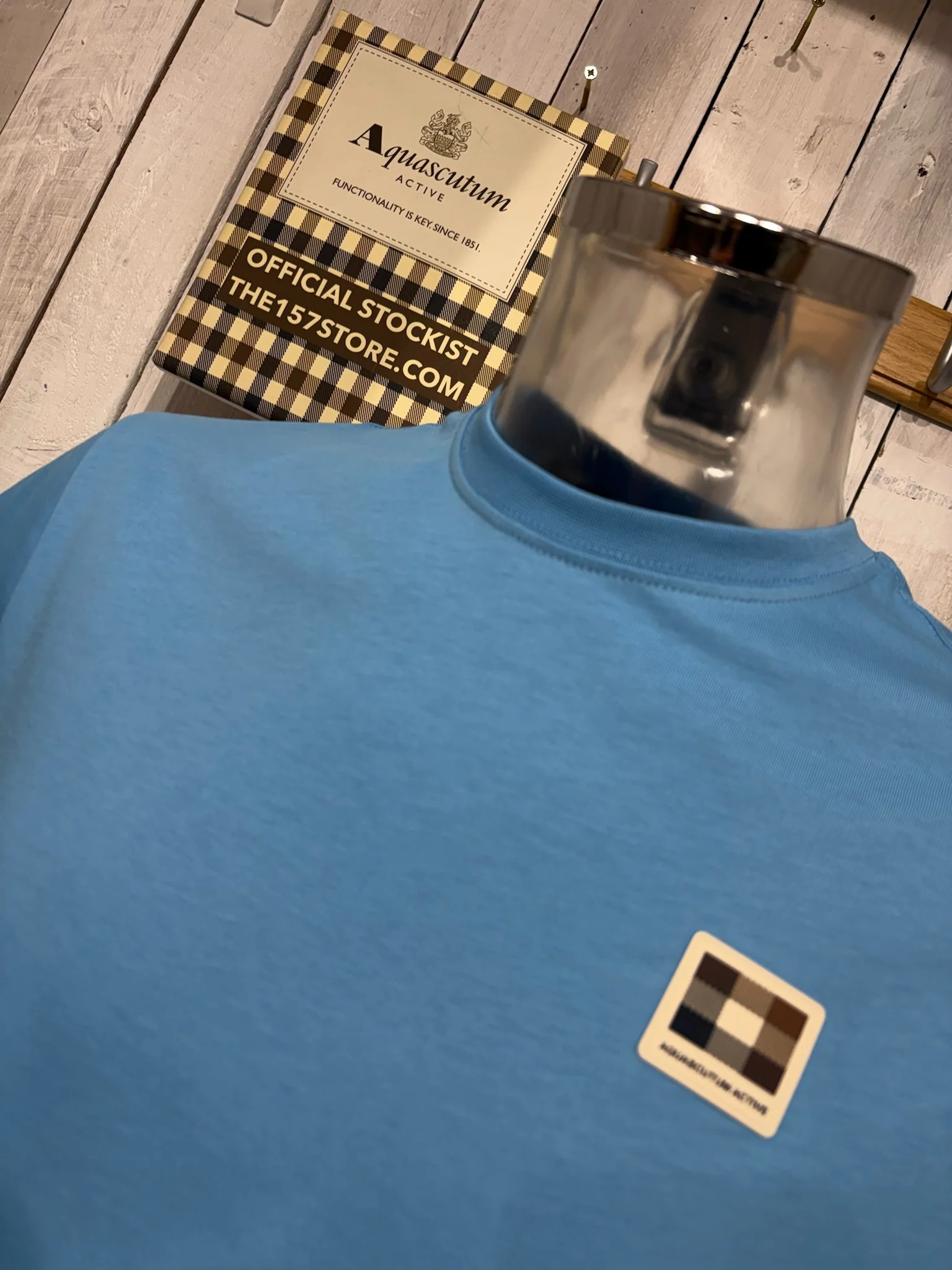 Aquascutum 2026 Badge Tee - Avio Blue - Image 2