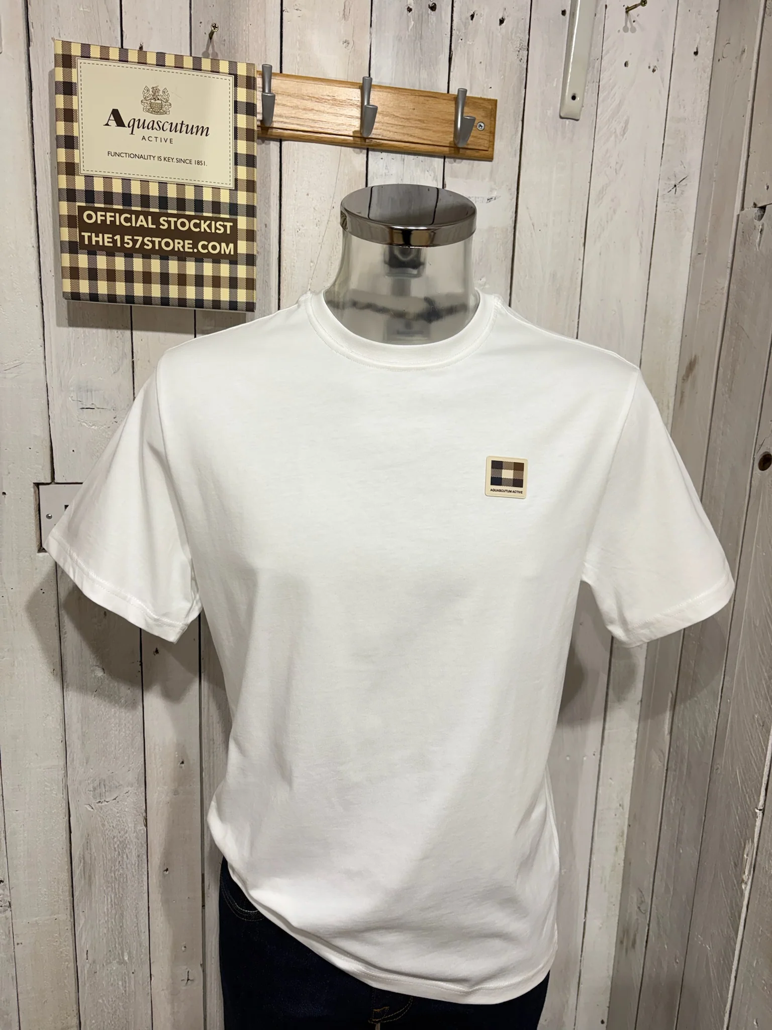 Aquascutum 2026 Badge Tee - Old White