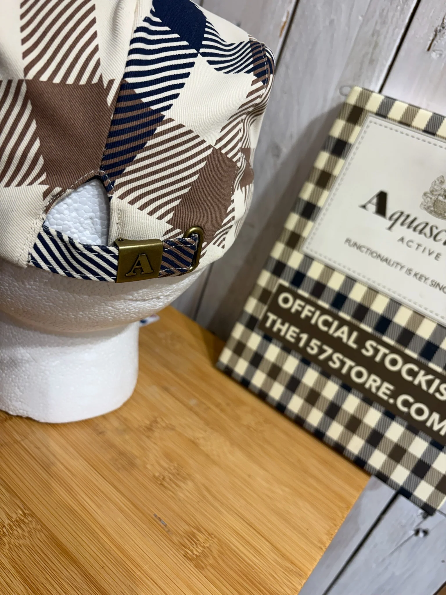 Aquascutum 2026 Cotton Flat Cap - Macro Check - Image 3