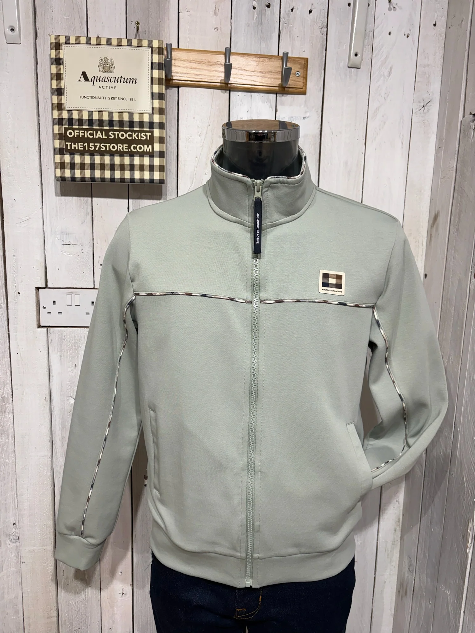 Aquascutum 2026 Piping Scuba Track Top - Salvia