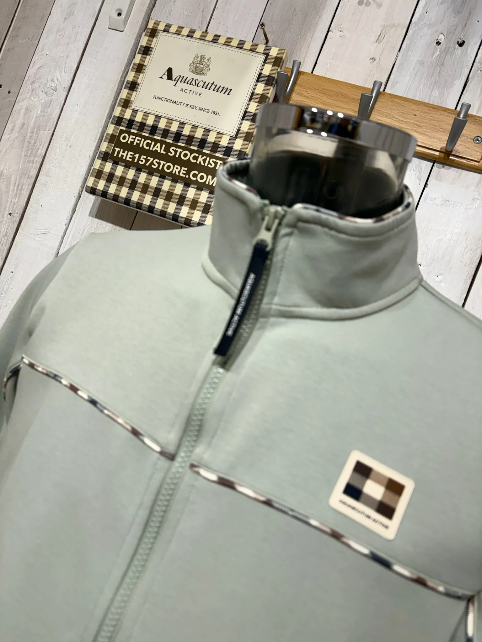 Aquascutum 2026 Piping Scuba Track Top - Salvia - Image 2