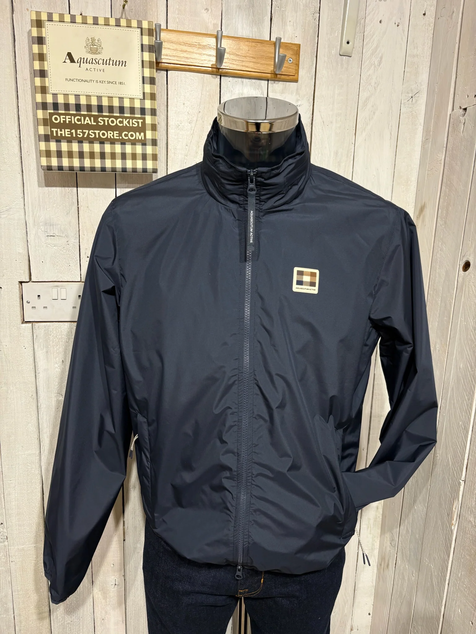 Aquascutum 2026 RLG Badge Windbreaker - Navy