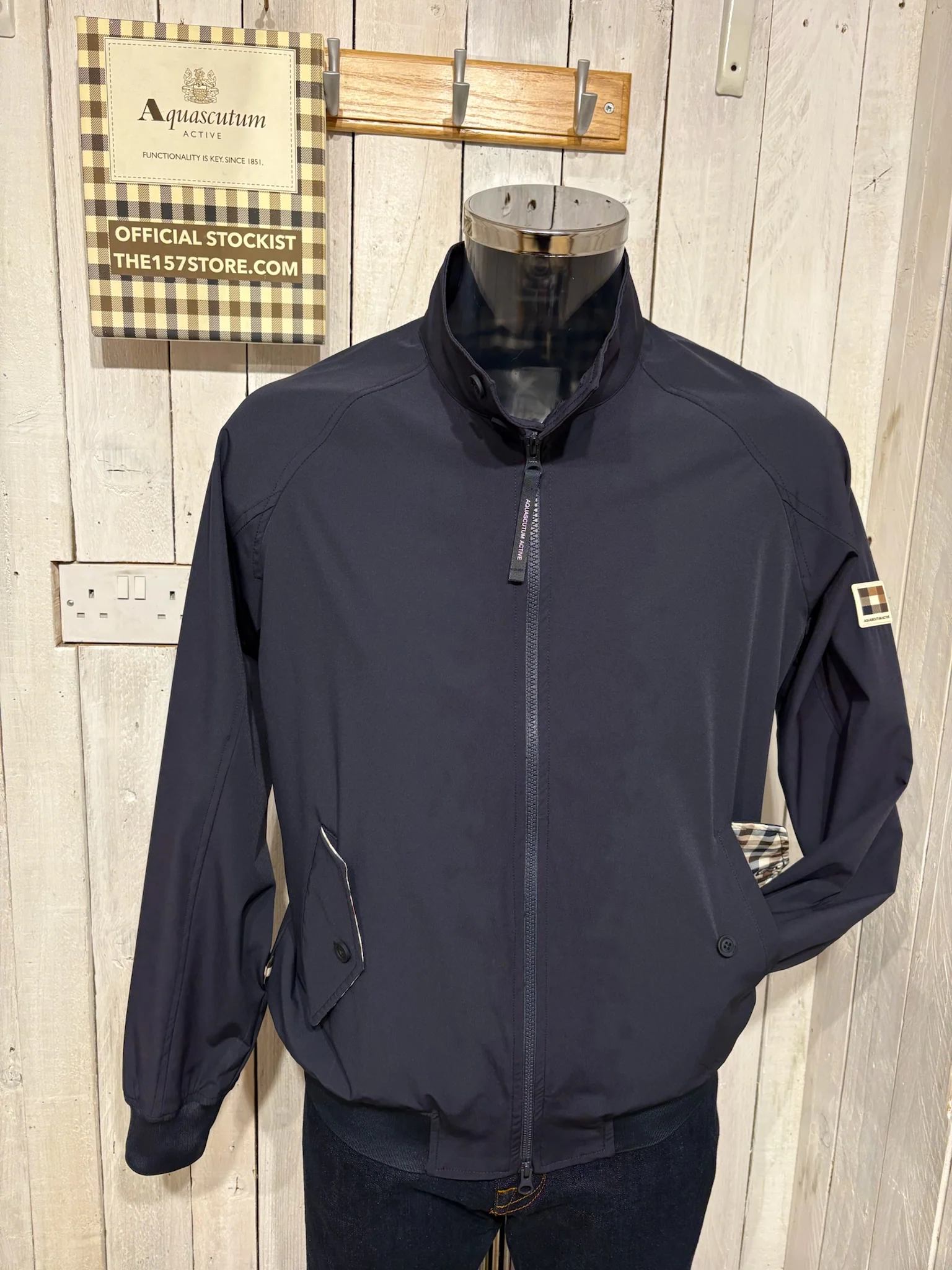 Aquascutum 2026 Shell SP Harrington Jacket - Navy