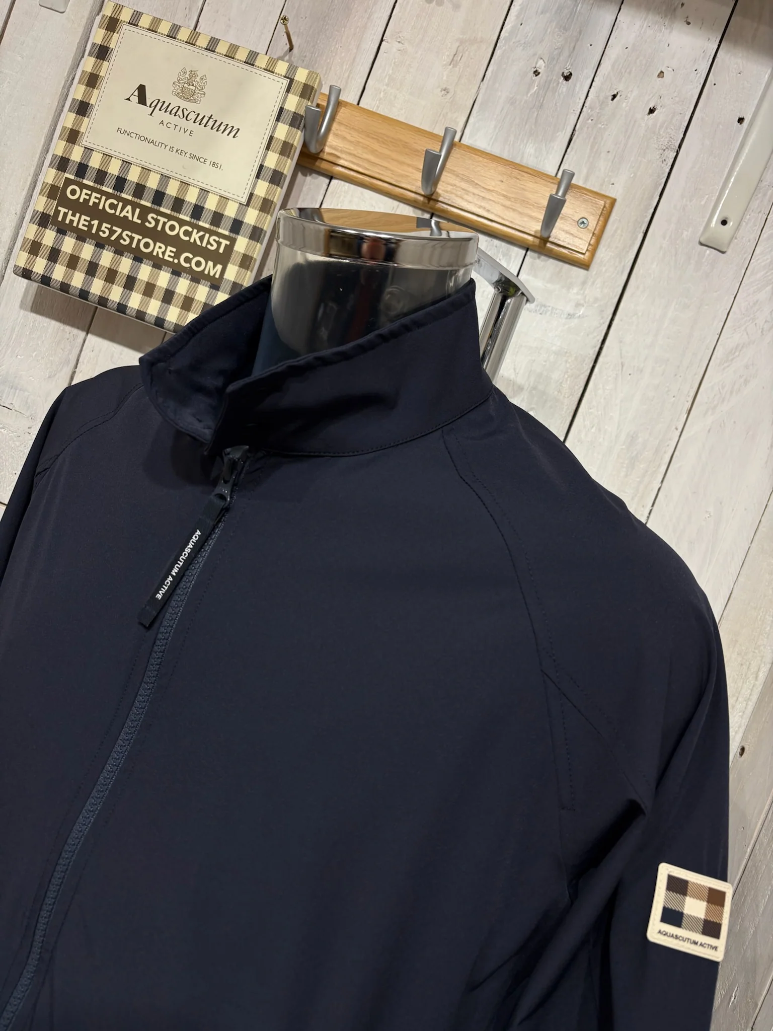 Aquascutum 2026 Shell SP Harrington Jacket - Navy - Image 2