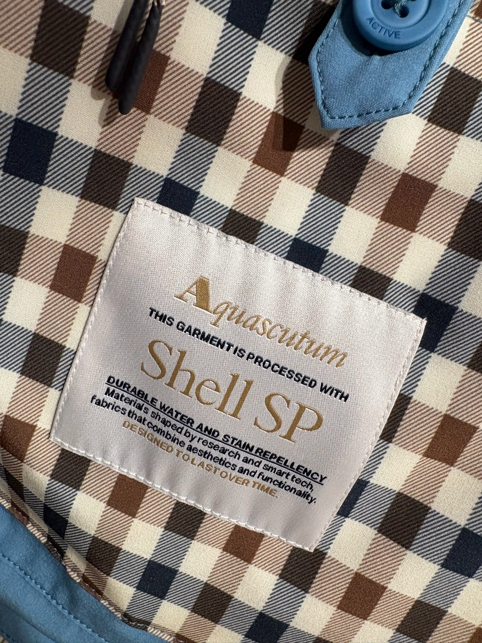 Aquascutum 2026 Shell SP Hooded Jacket - Avio Blue - Image 5