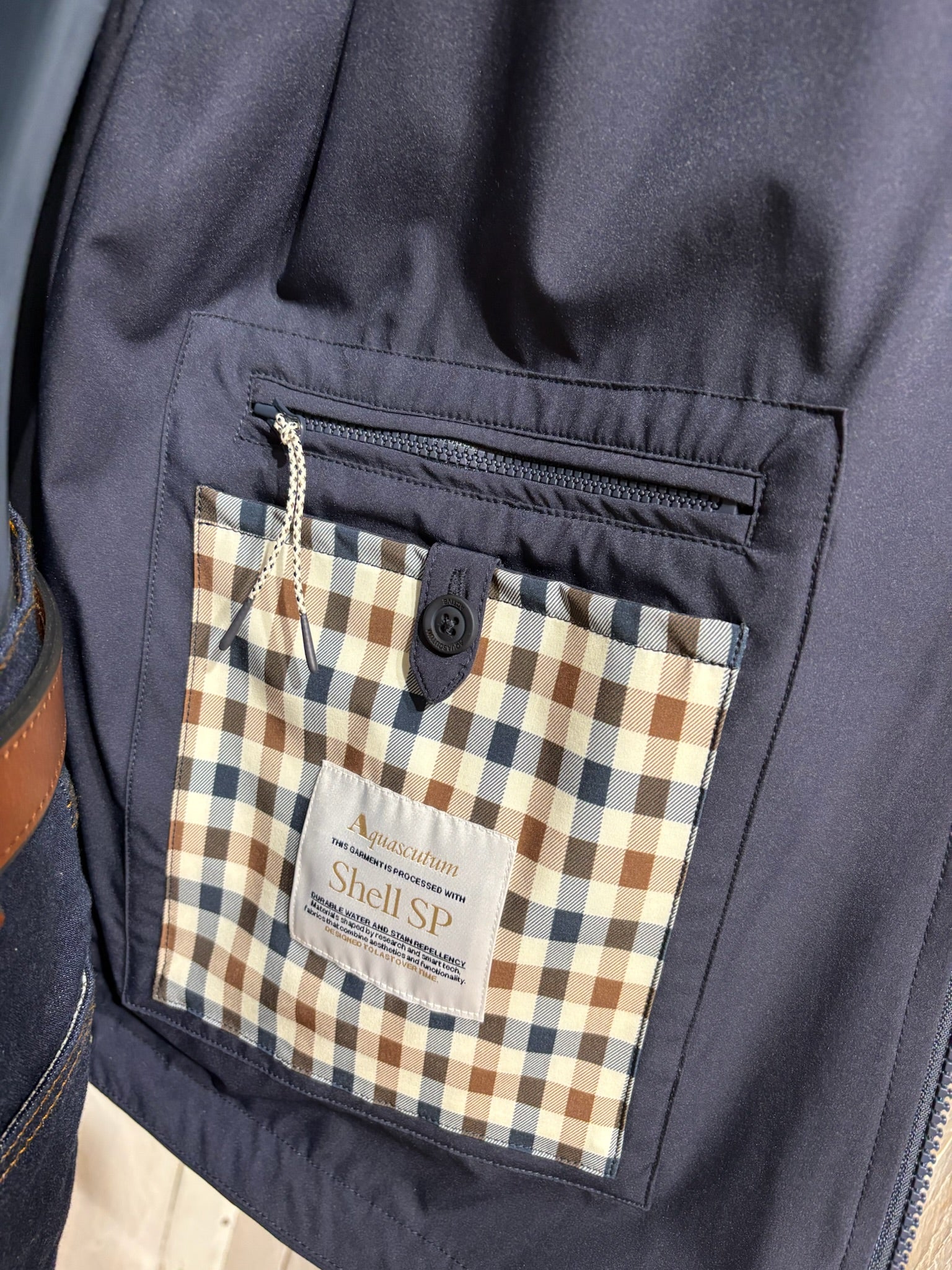 Aquascutum 2026 Shell SP Hooded Jacket - Navy - Image 4