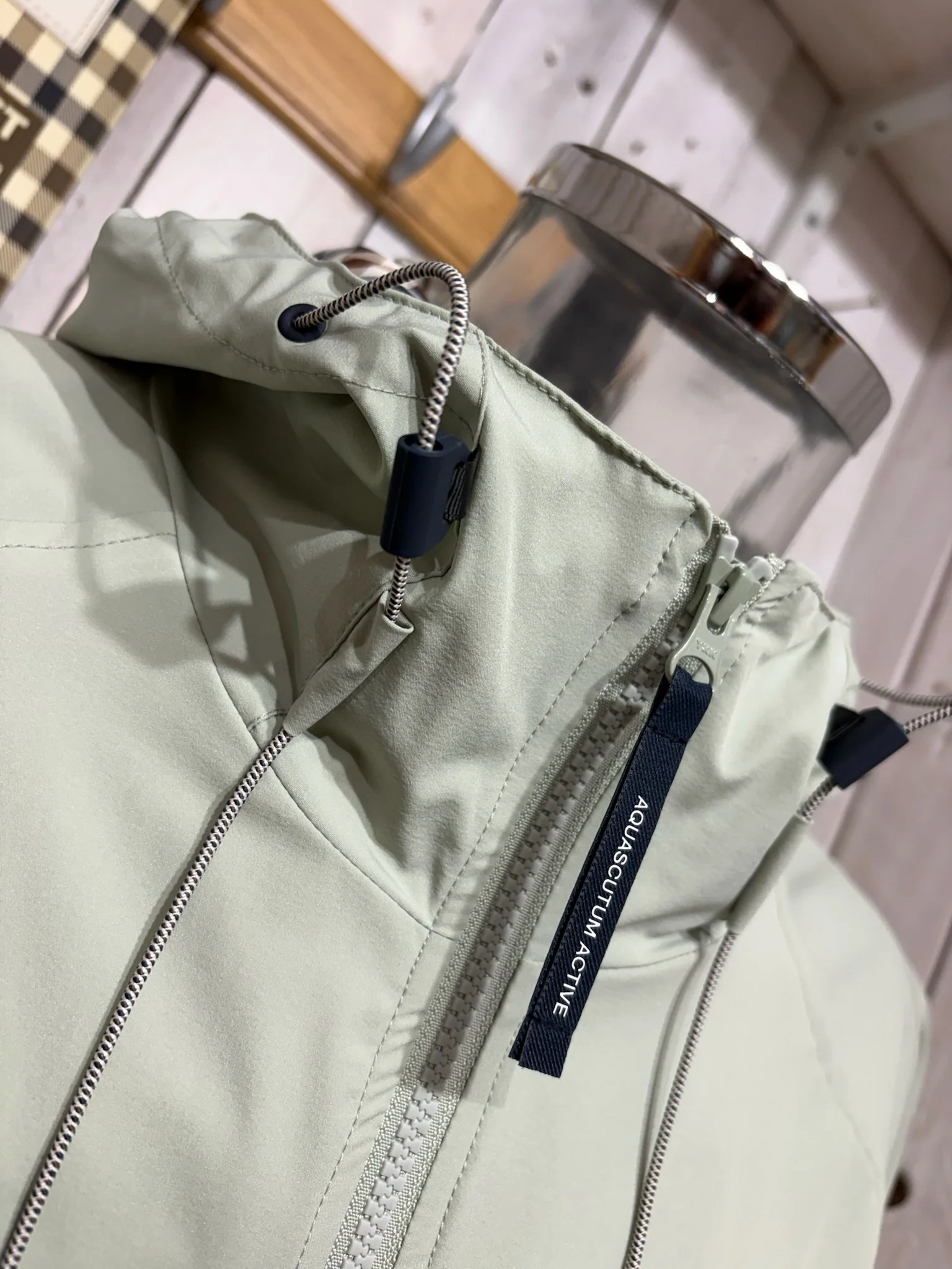 Aquascutum 2026 Shell SP Hooded Jacket - Salvia - Image 3