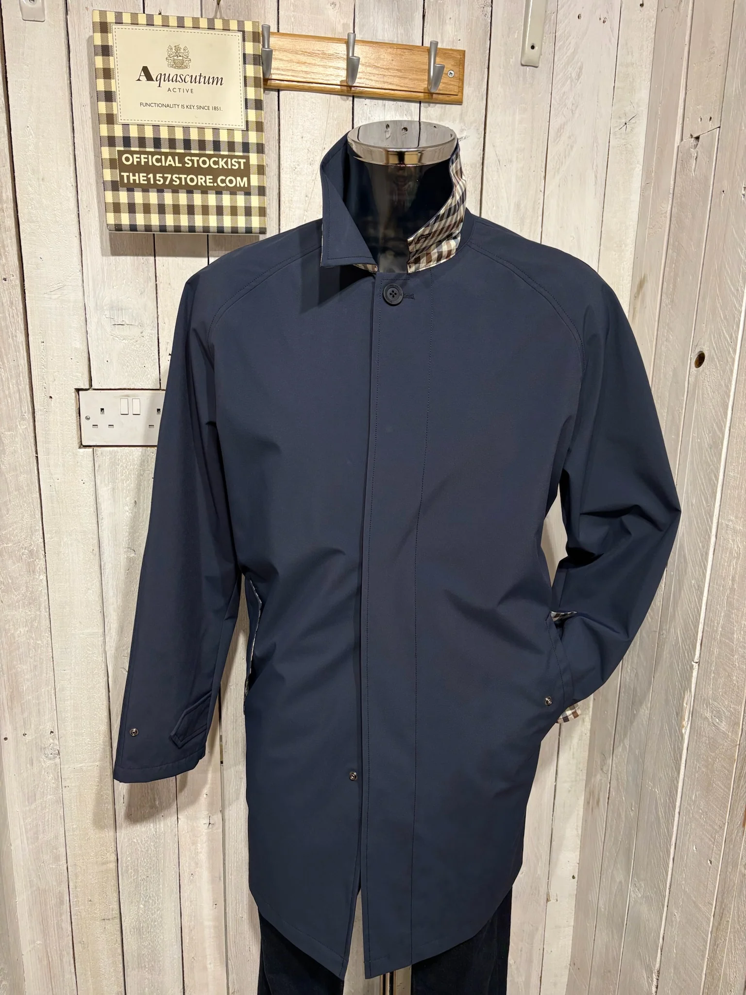 Aquascutum 2026 Soft Shell Trench - Navy