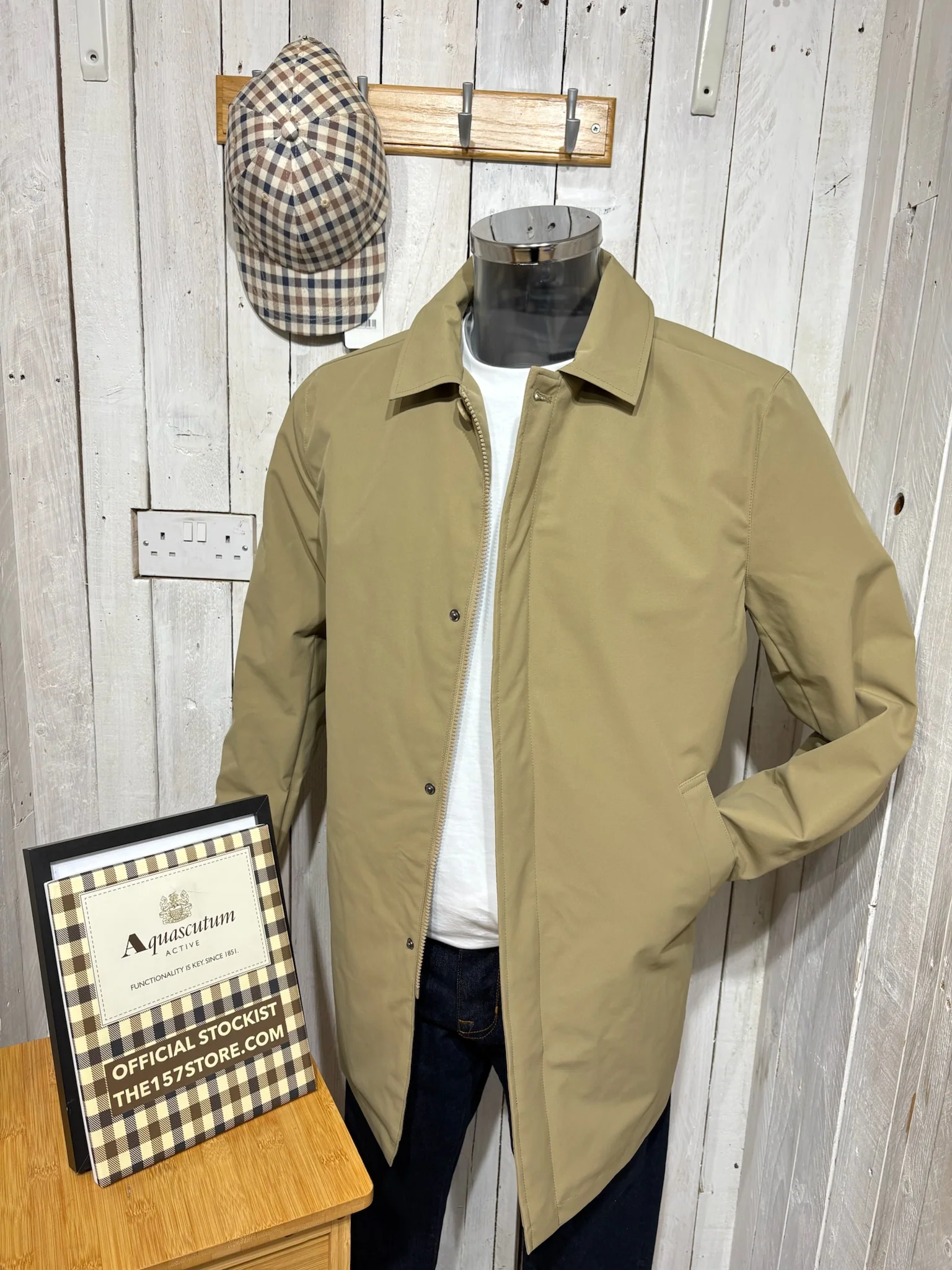Aquascutum AW25 Primaloft Trench Coat - Khaki Sand (NEW FIT) - Image 2