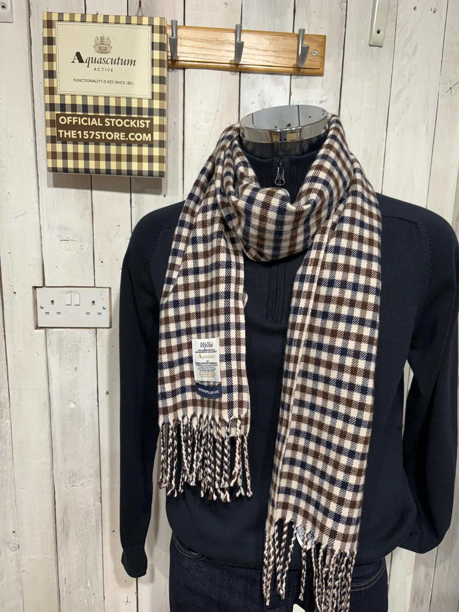 Aquascutum AW25 Wool Scarf - Club (Gift Boxed) LIMITED OFFER