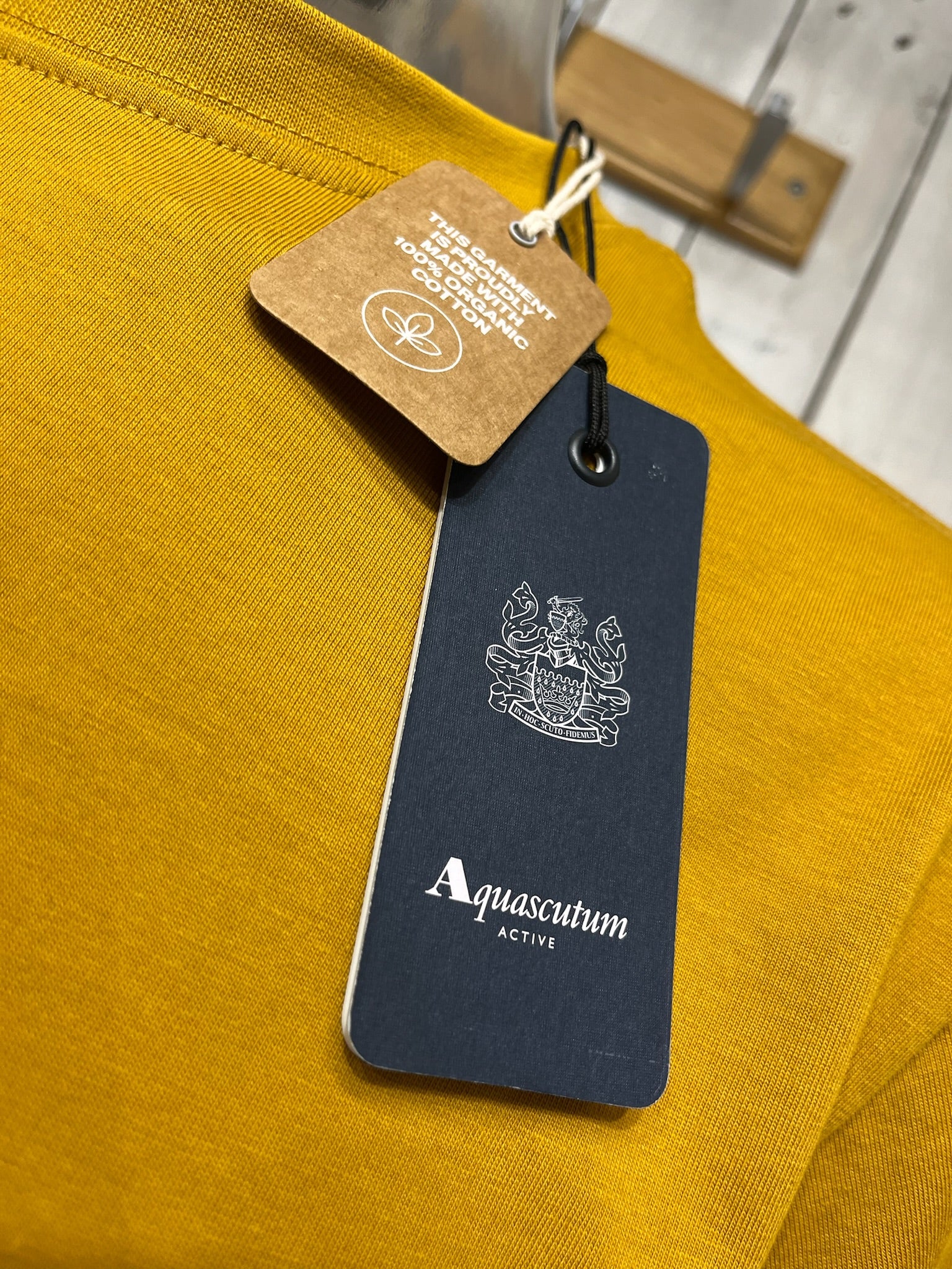 Aquascutum Big Logo Tee - Chai Tea - Image 3