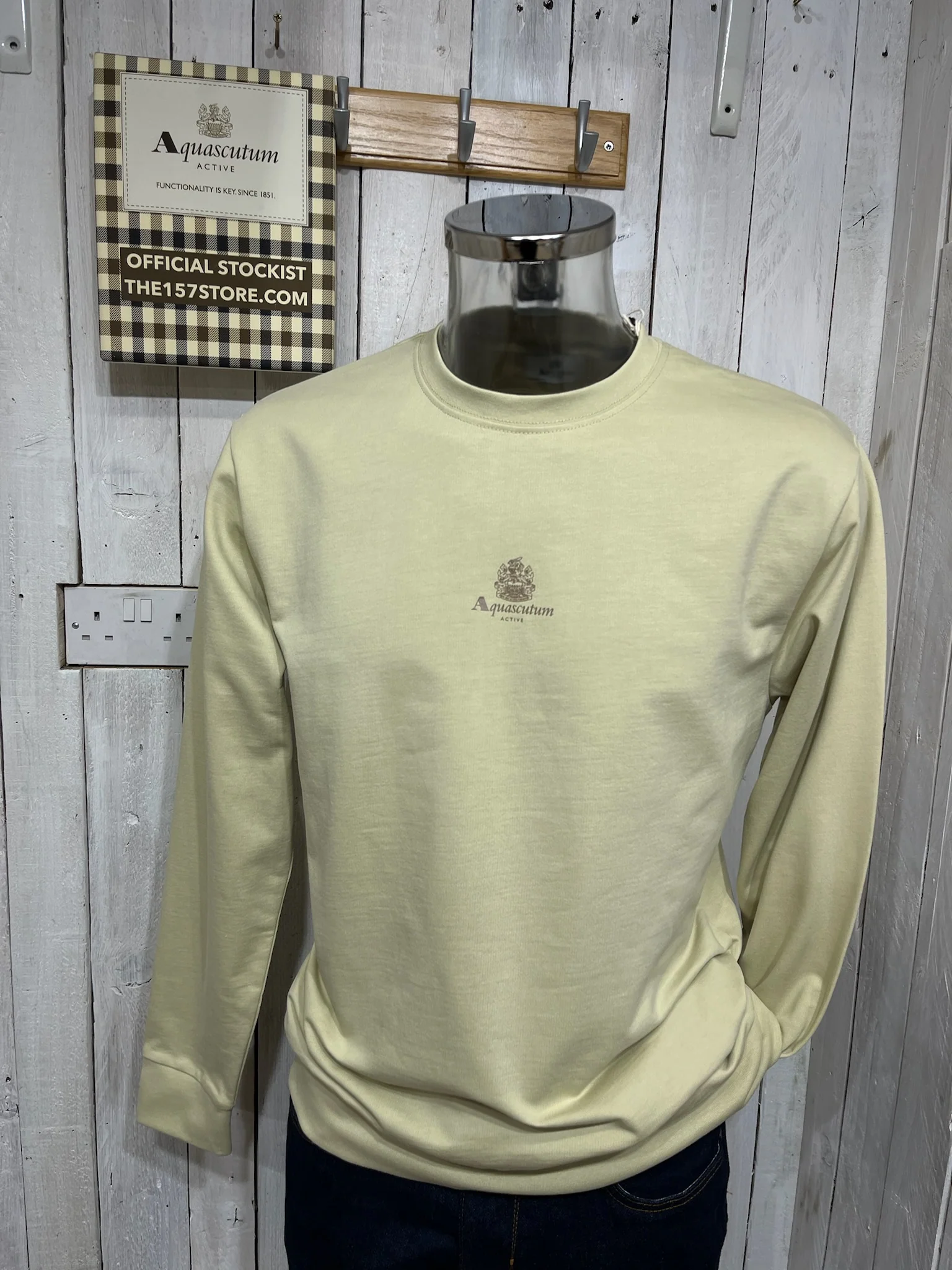 Aquascutum Logo Crew Sweat - Beige
