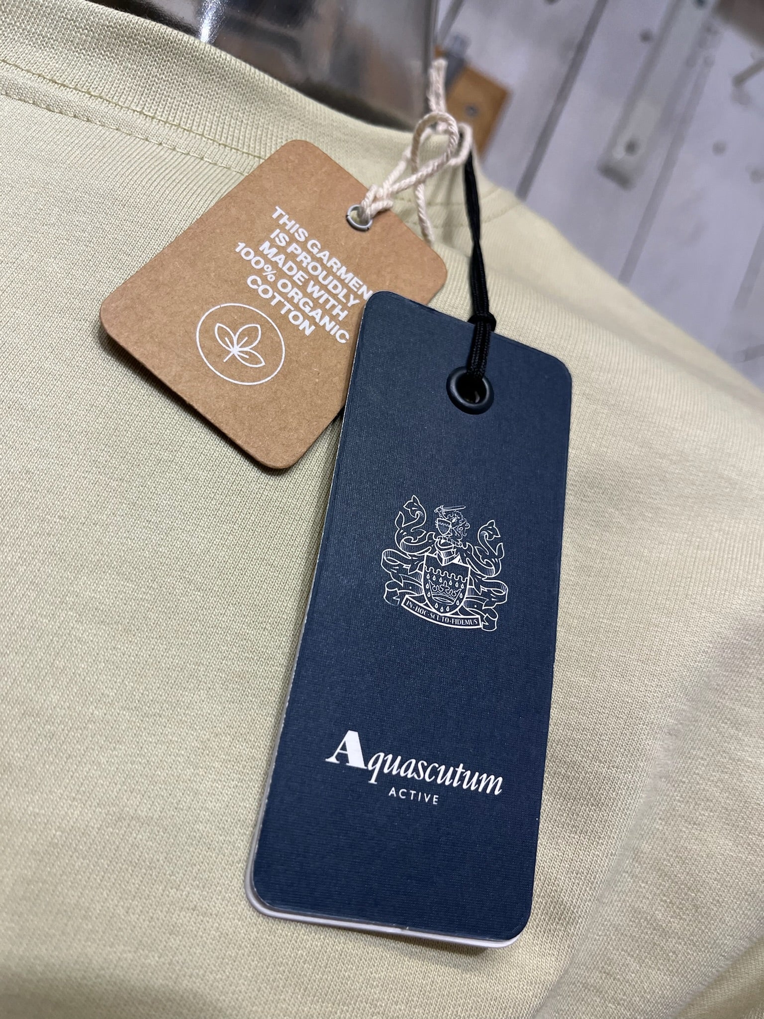 Aquascutum Logo Crew Sweat - Beige - Image 4
