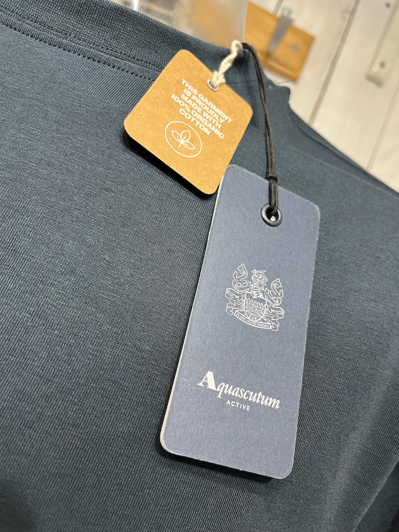Aquascutum Centred Logo Tee - Navy - Image 3