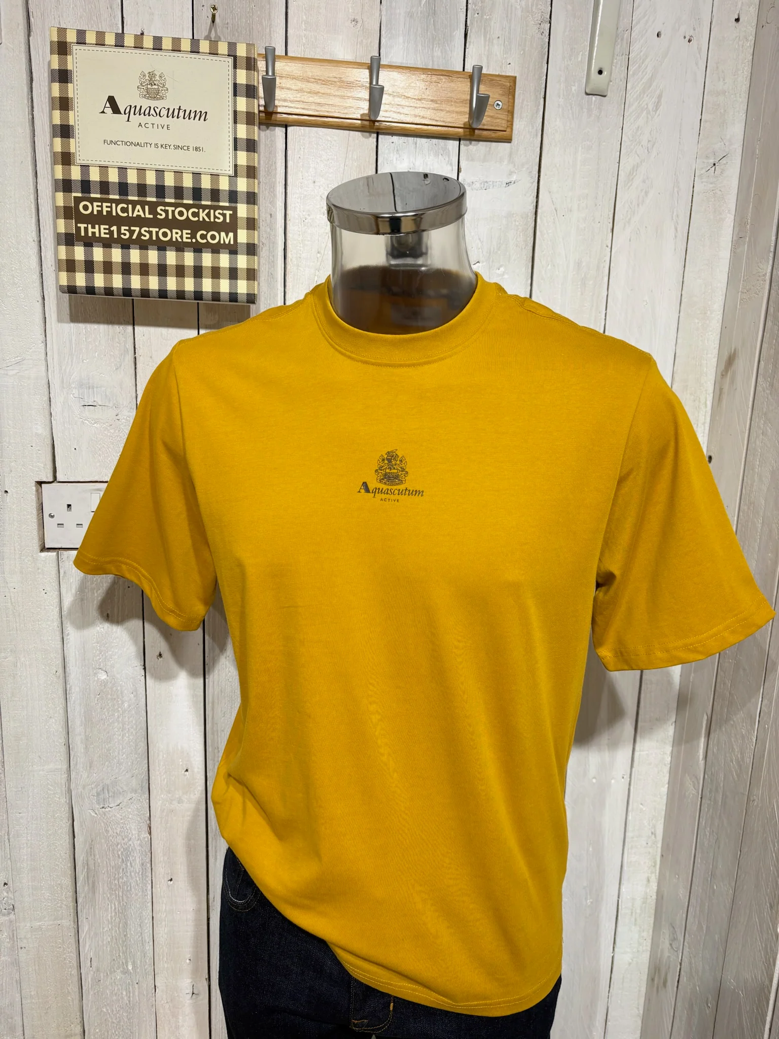Aquascutum Centred Small Logo Tee - Chai Tea