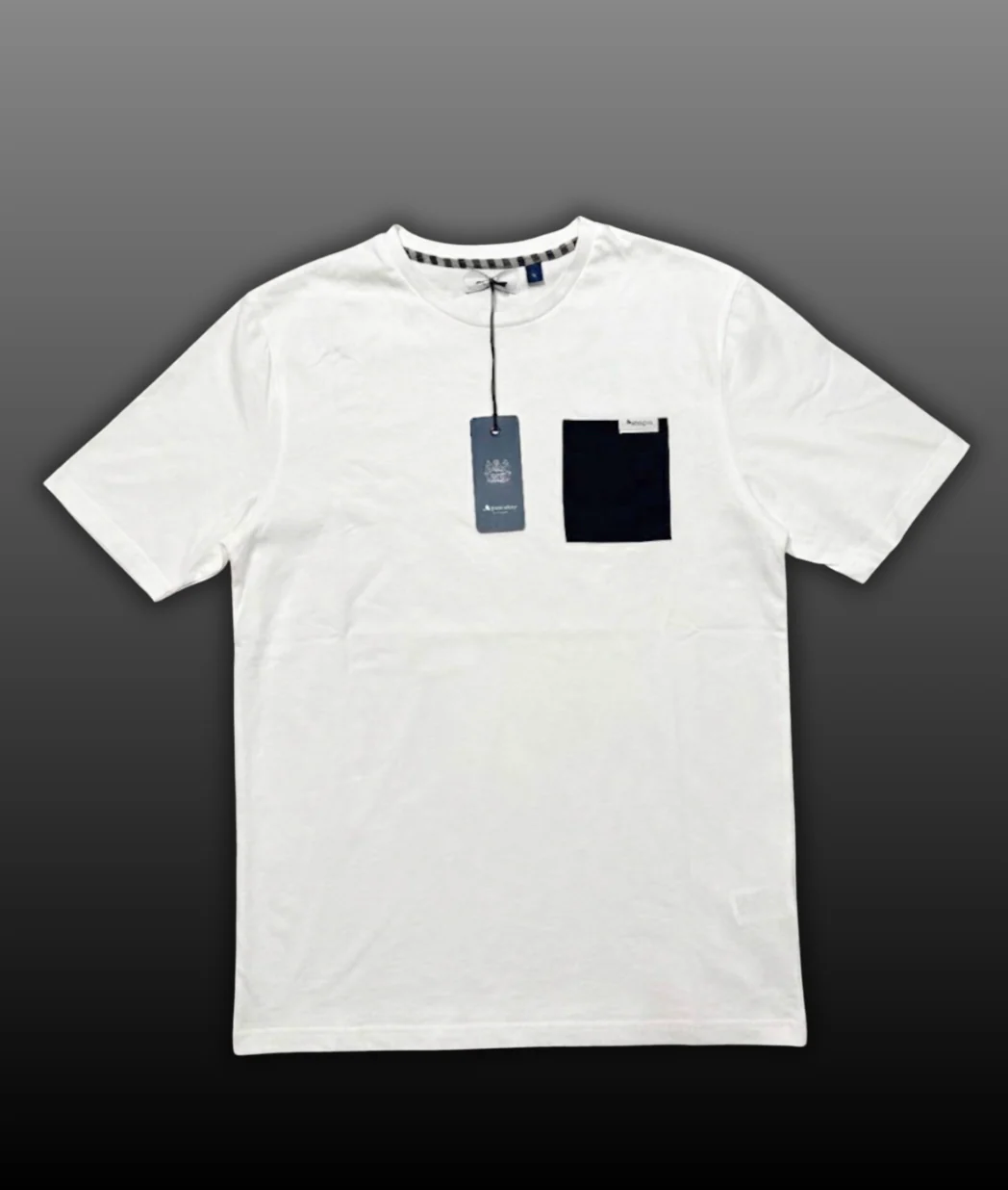 Aquascutum Contrast Pocket T-shirt - Navy - Sale Vault