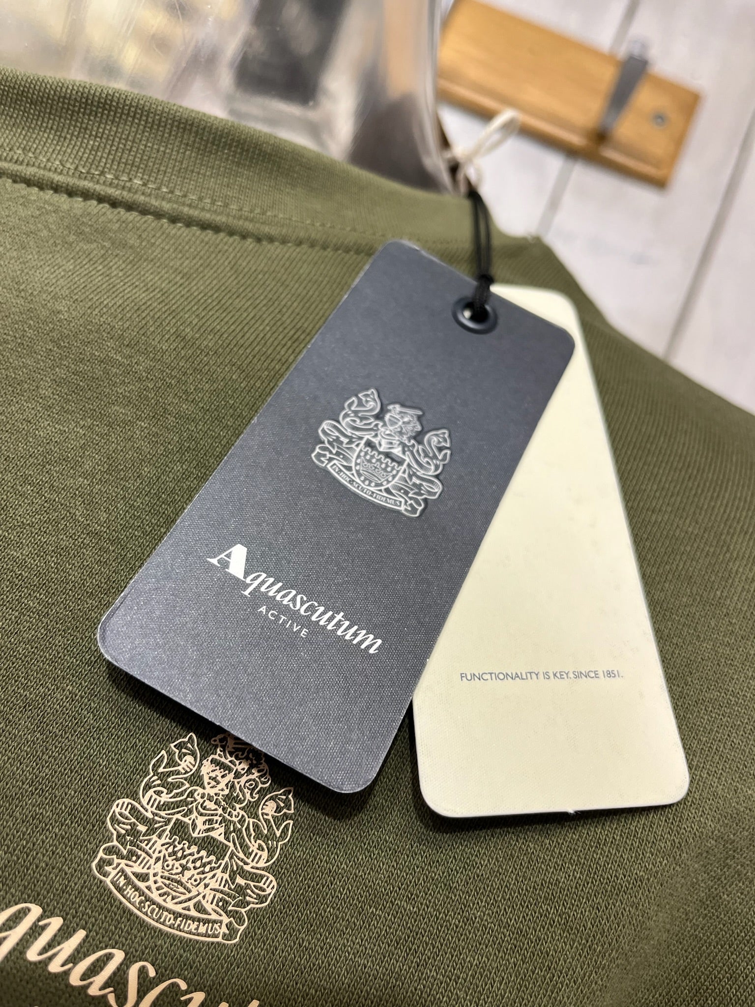 Aquascutum Crew Neck Jumper - Vault Sample - Army Green - Image 3