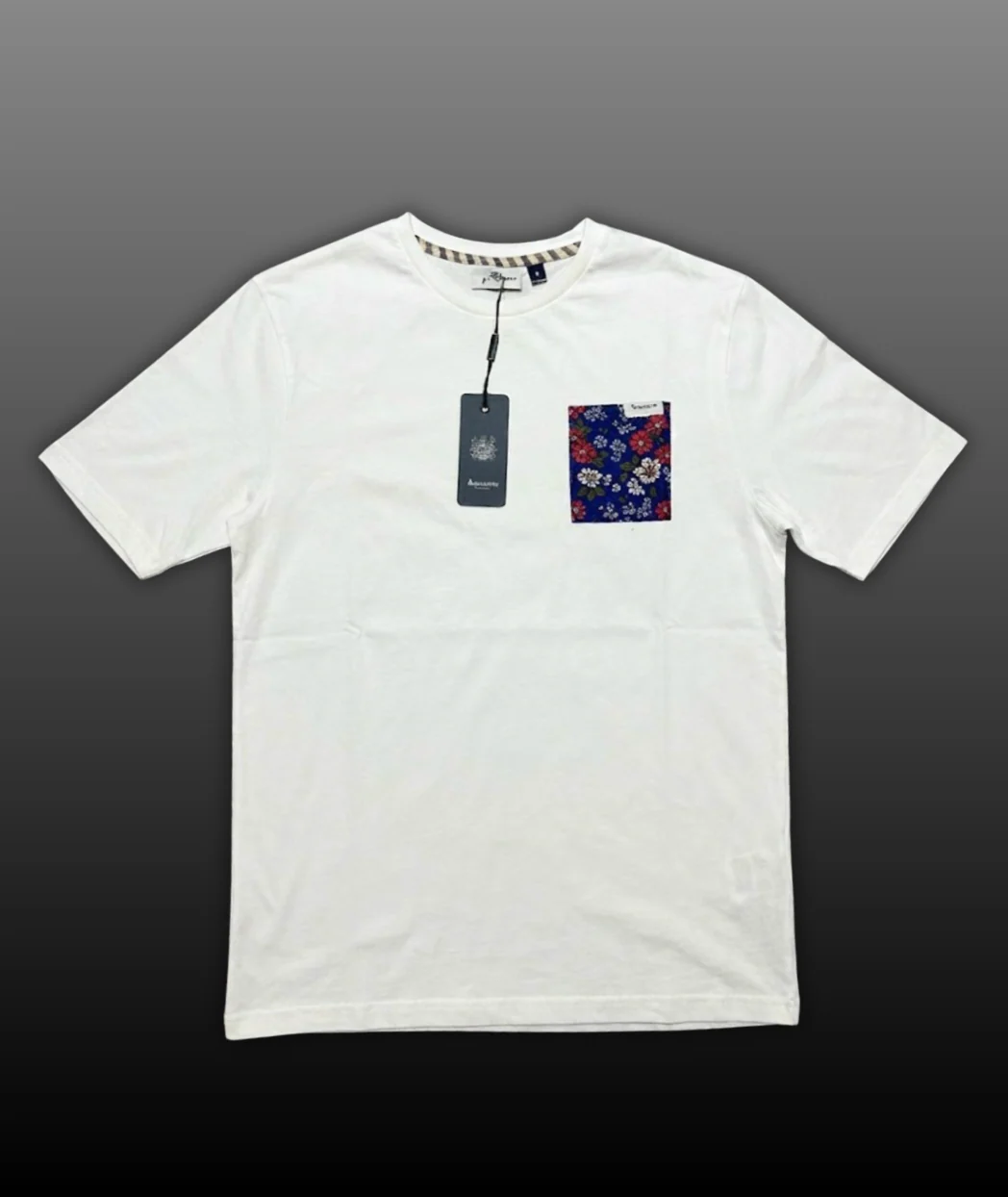 Aquascutum Flower Mix Pocket T-shirt - Optical White - Sale Vault