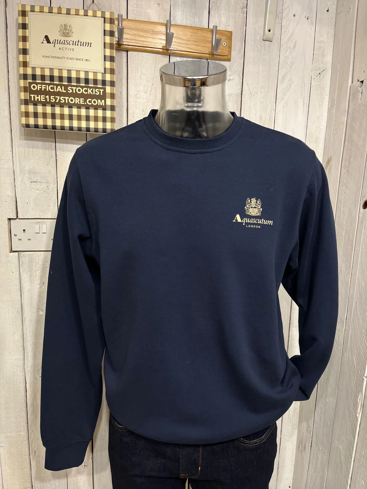 Aquascutum Logo Crewneck - Navy