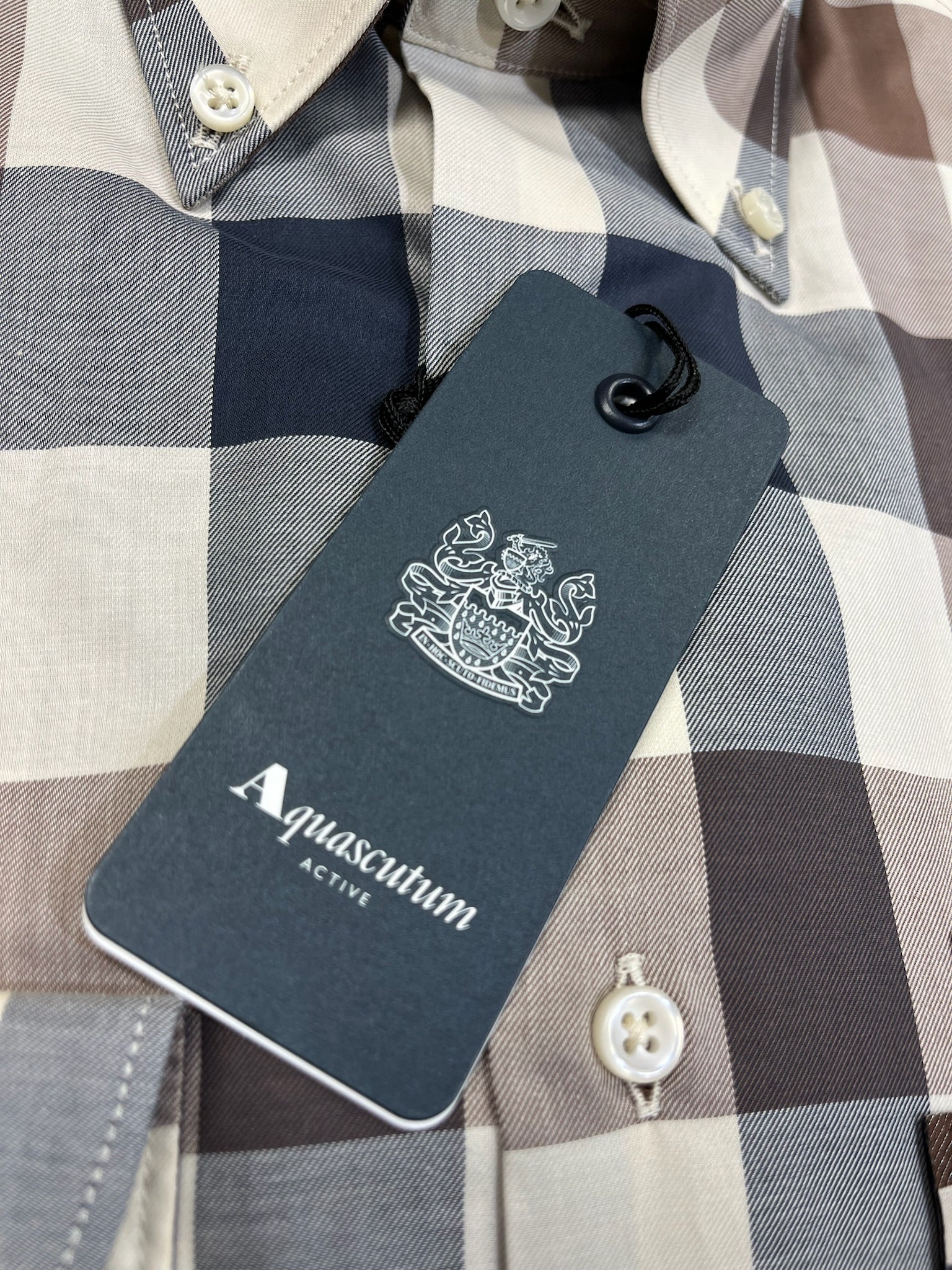 Aquascutum Check Shirt - Macro Club Check - Image 3