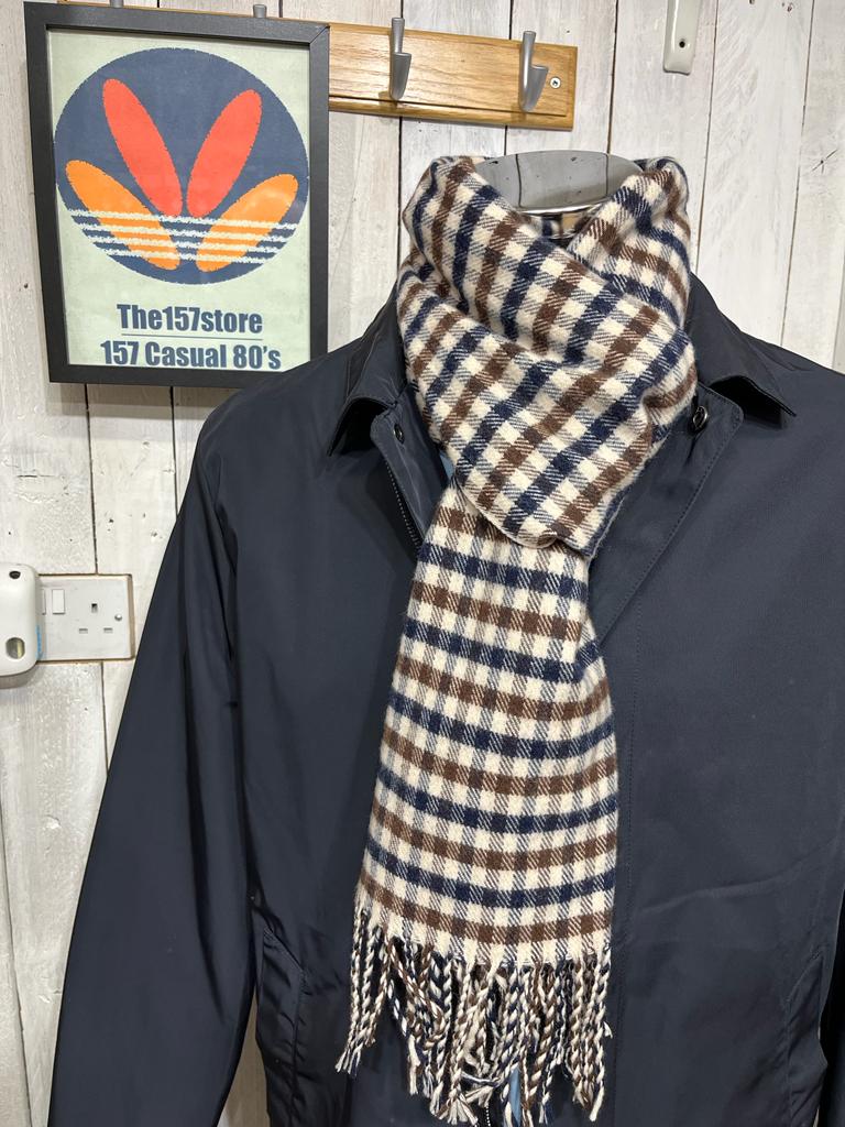Aquascutum Merino Wool Scarf - BACK IN STOCK - Club Check - Image 4