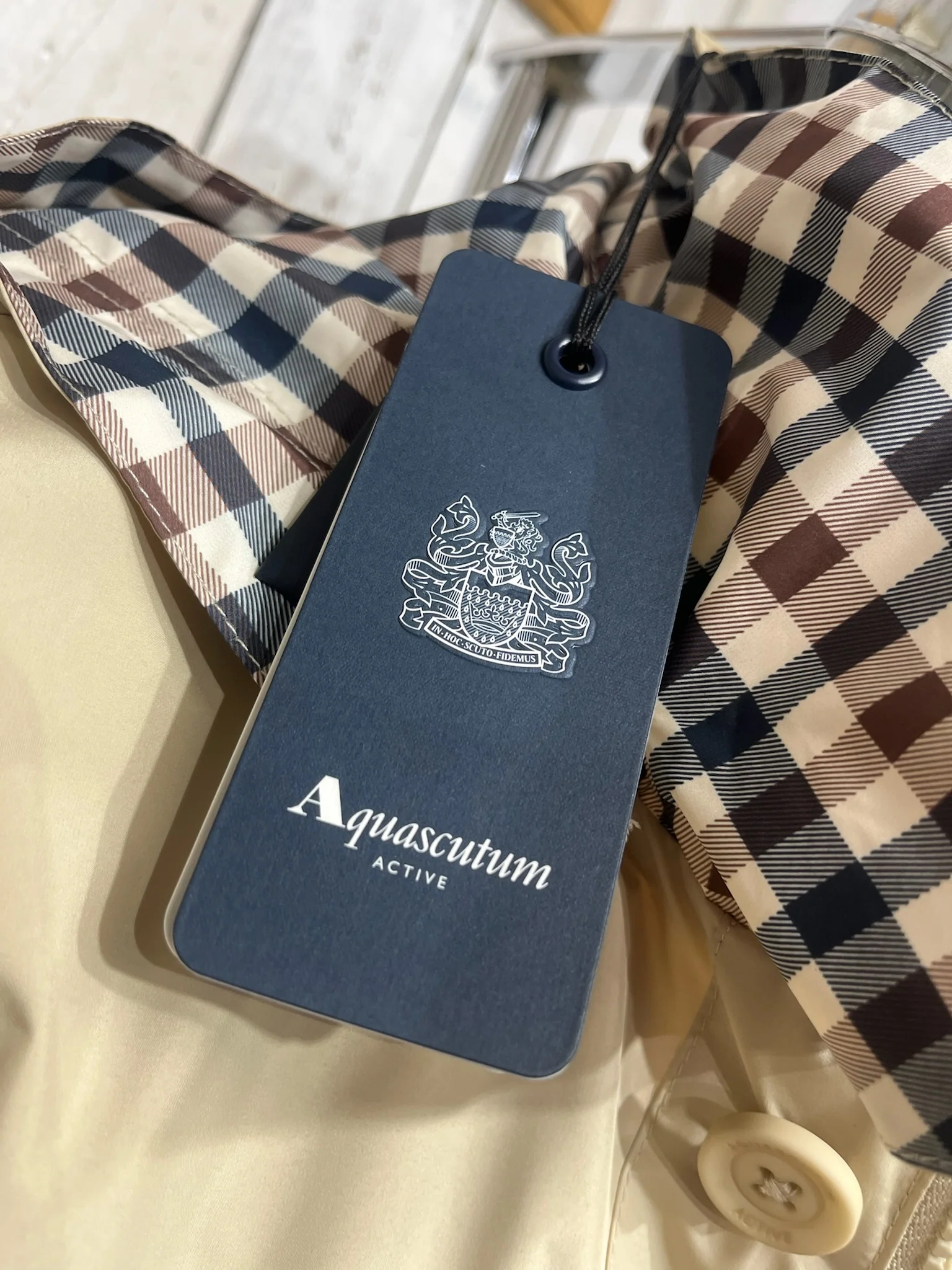 Aquascutum Pack-Away Hood Trench - Beige - Image 3