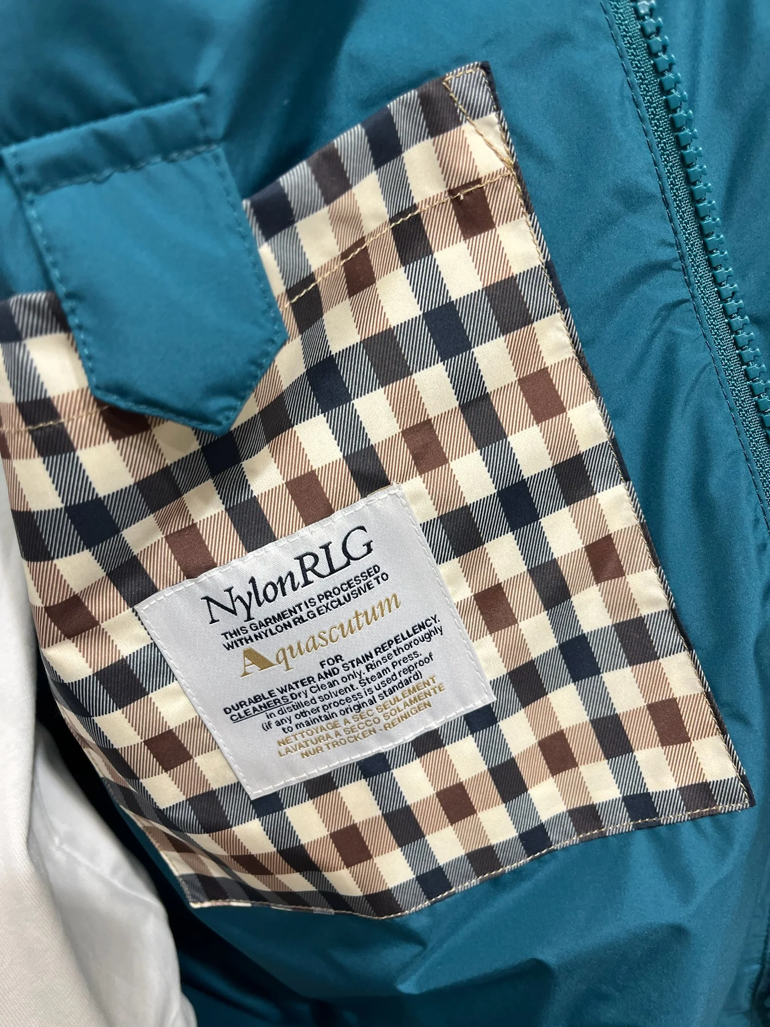 Aquascutum Pack-Away Hood Trench - Petroleum - Image 3