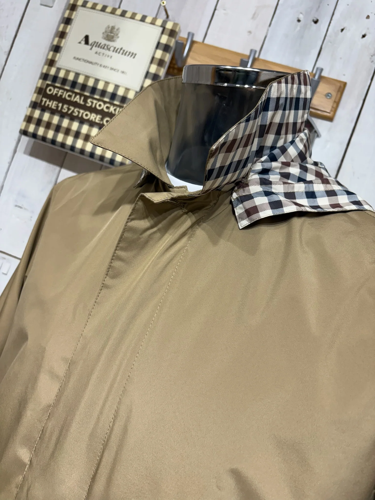 Aquascutum Packable Trench Jacket - Khaki - Image 3