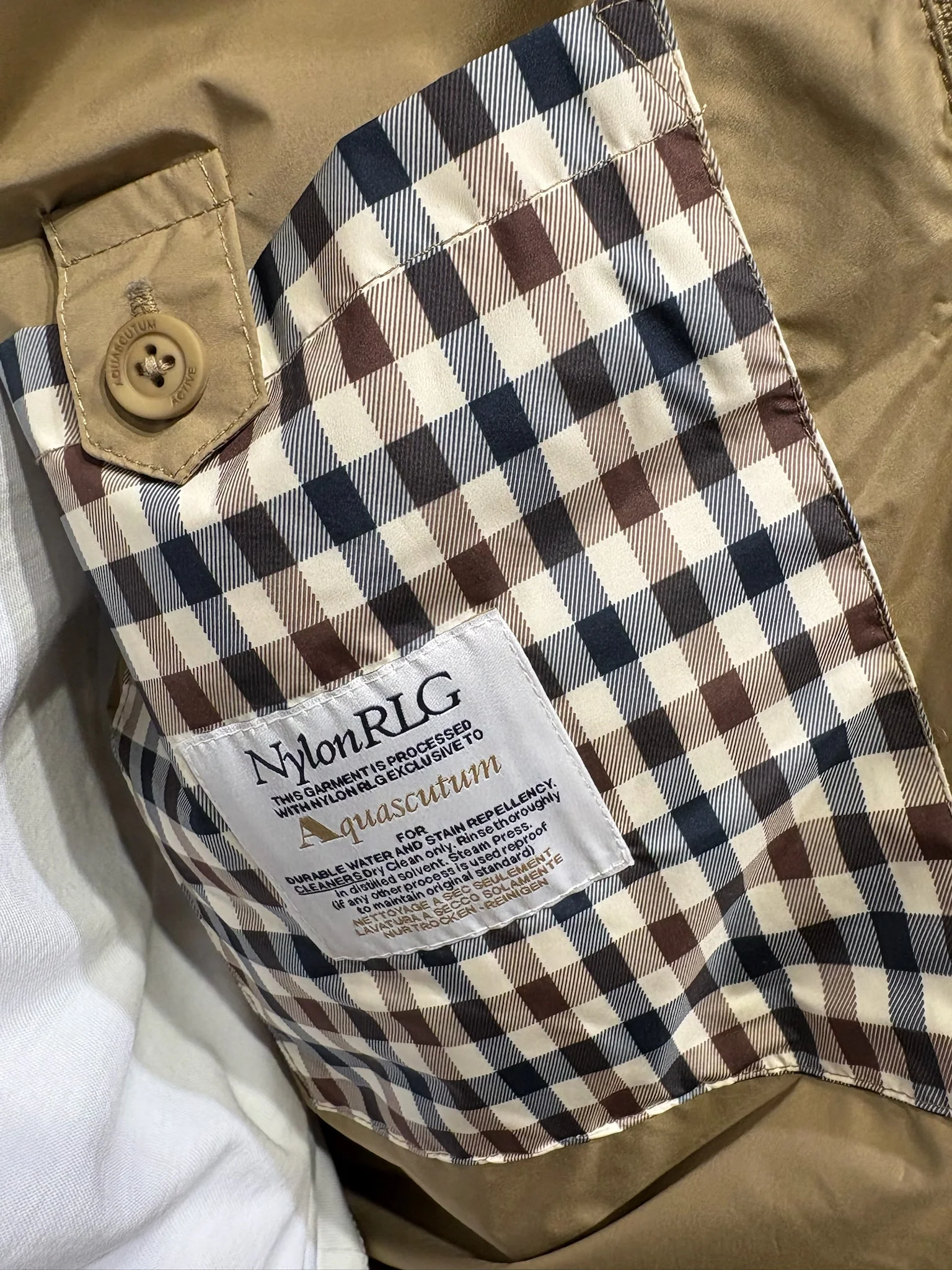 Aquascutum Packable Trench Jacket - Khaki - Image 6