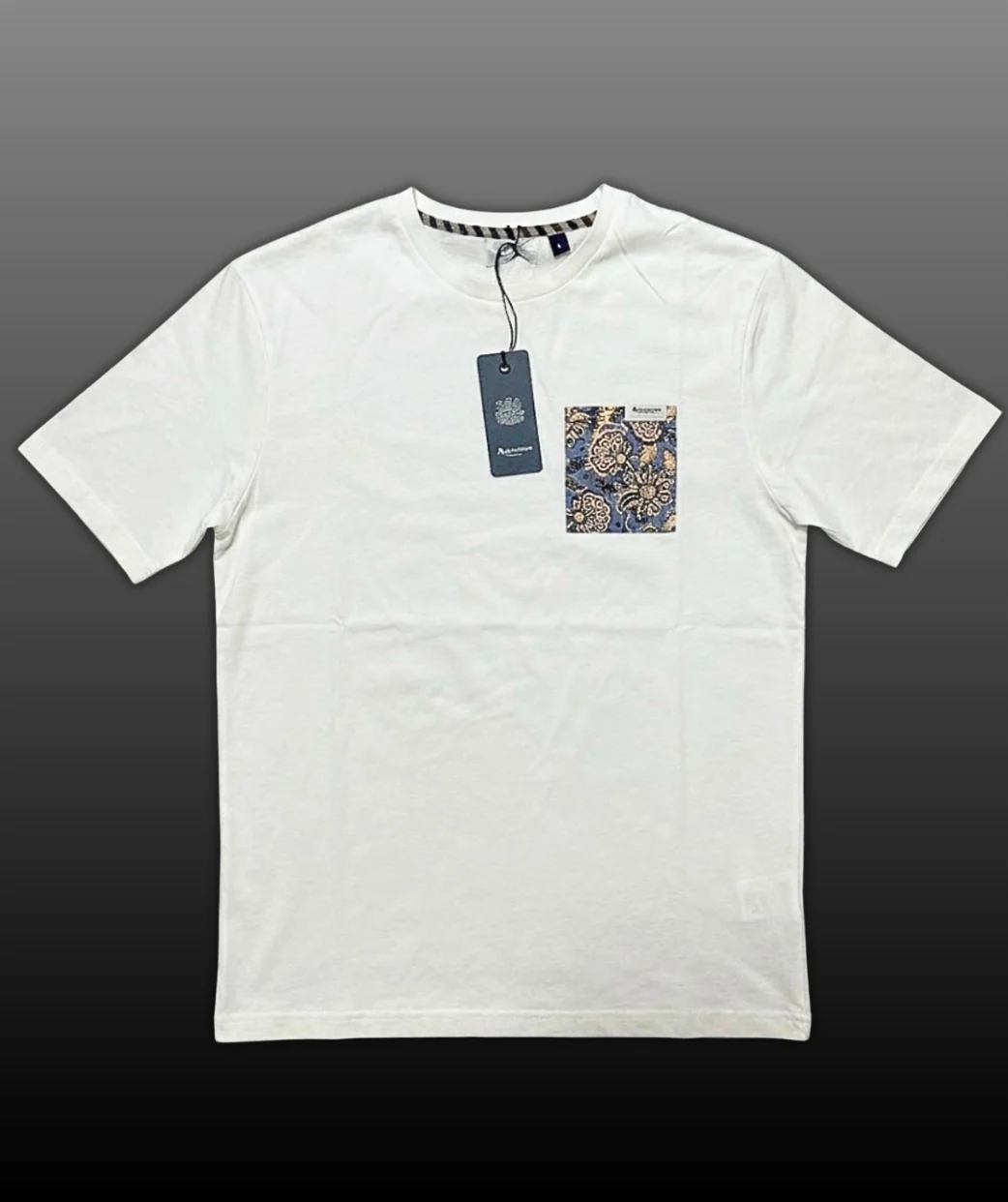 Aquascutum Paisley Pocket T-shirt - Optical White - Sale Vault