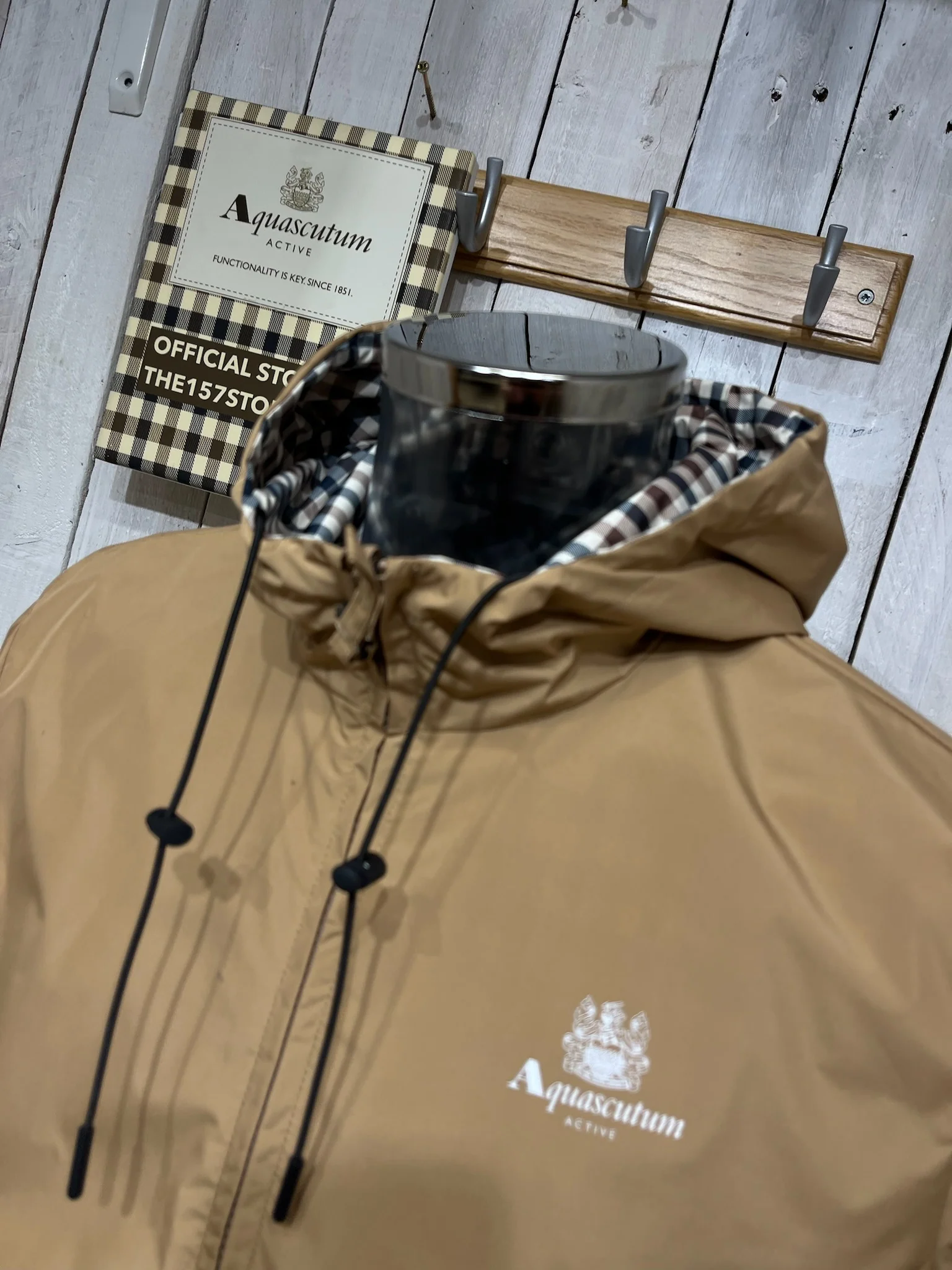 Aquascutum Reversible Terrace Jacket - NEW 2026 - Khaki/sand or Aqua Check
