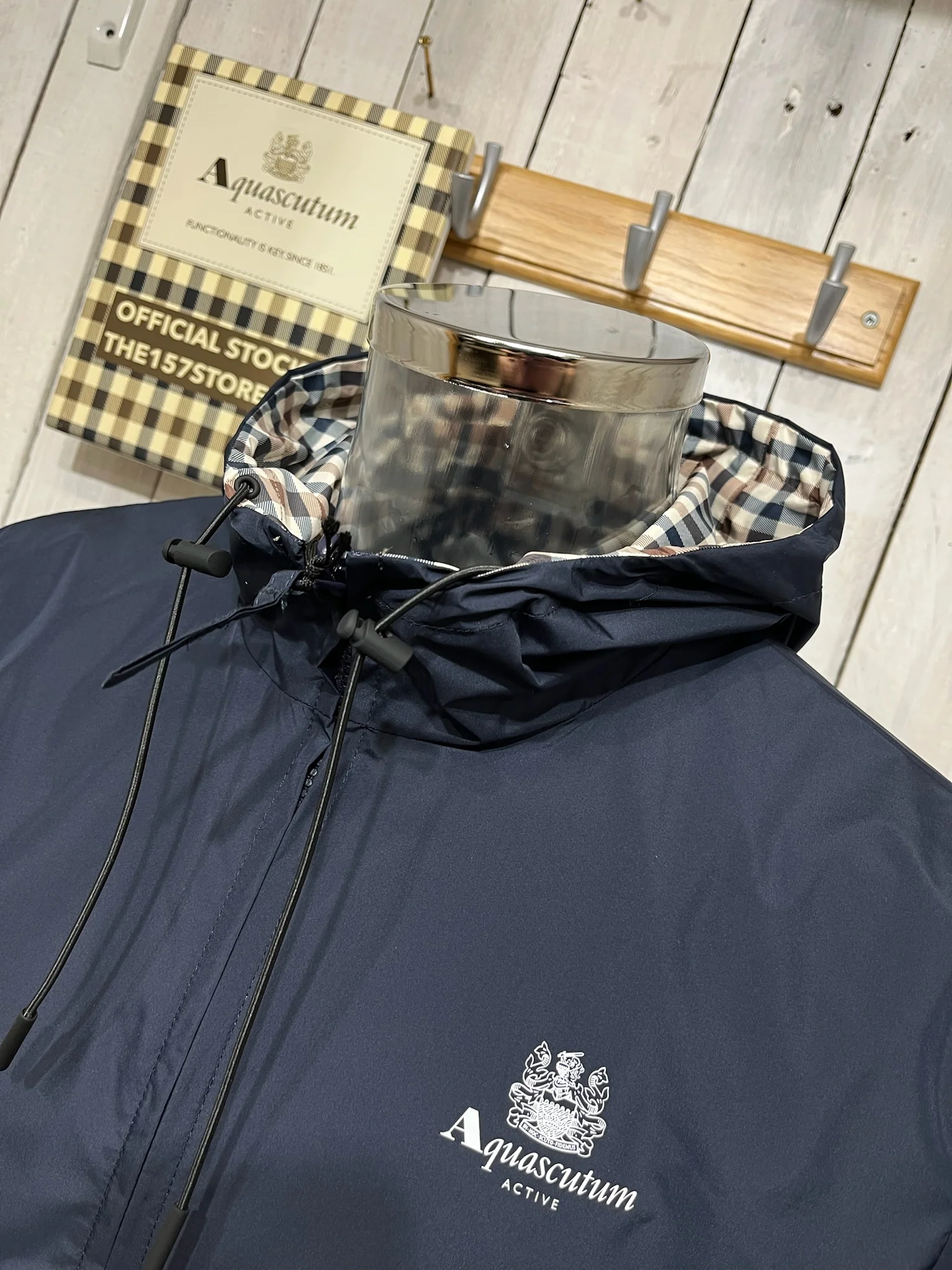Aquascutum Reversible Terrace Jacket - NEW 2026 - Navy or Aqua Check - Image 13