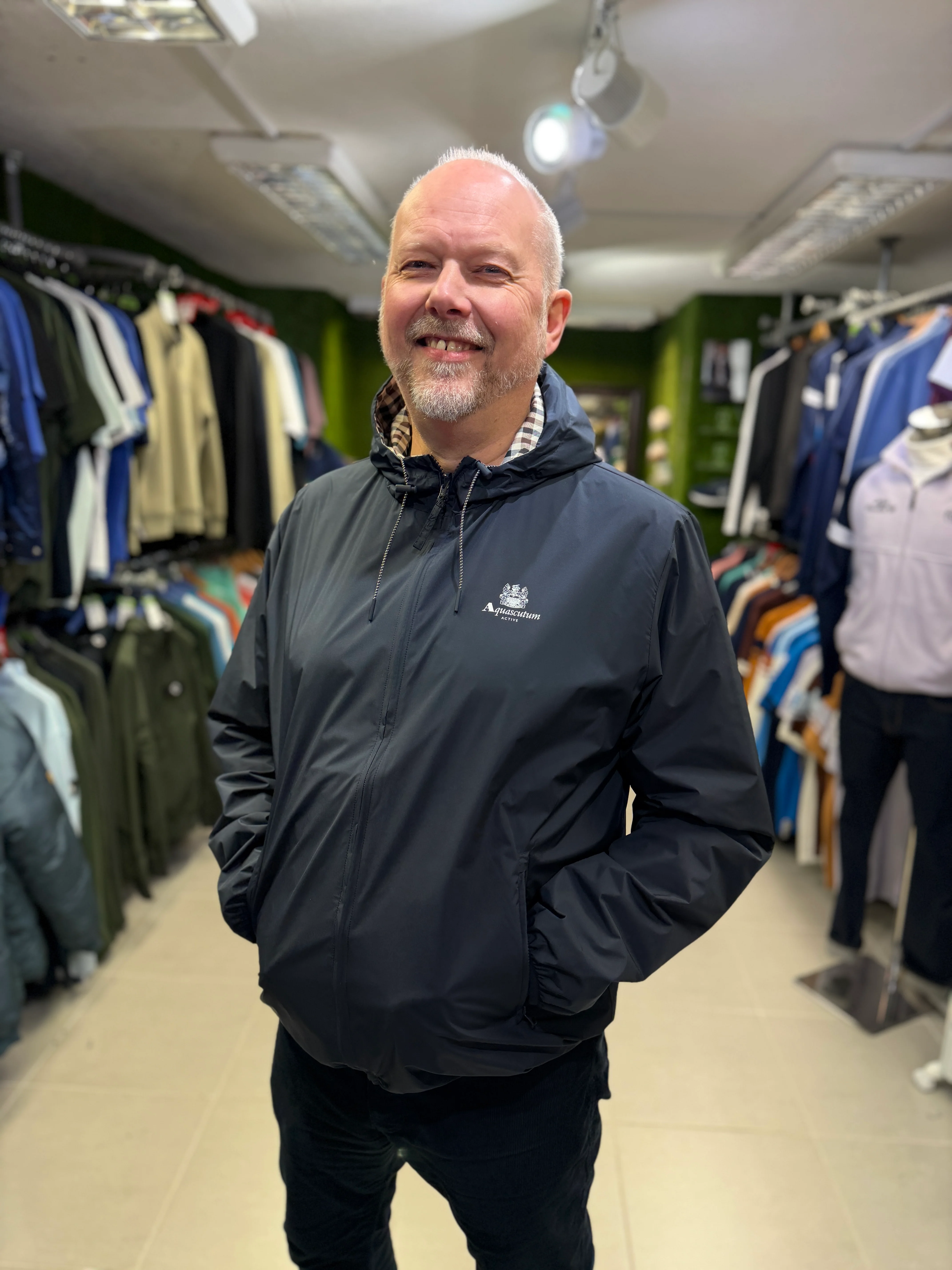 Aquascutum Reversible Terrace Jacket - NEW 2026 - Navy or Aqua Check - Image 4