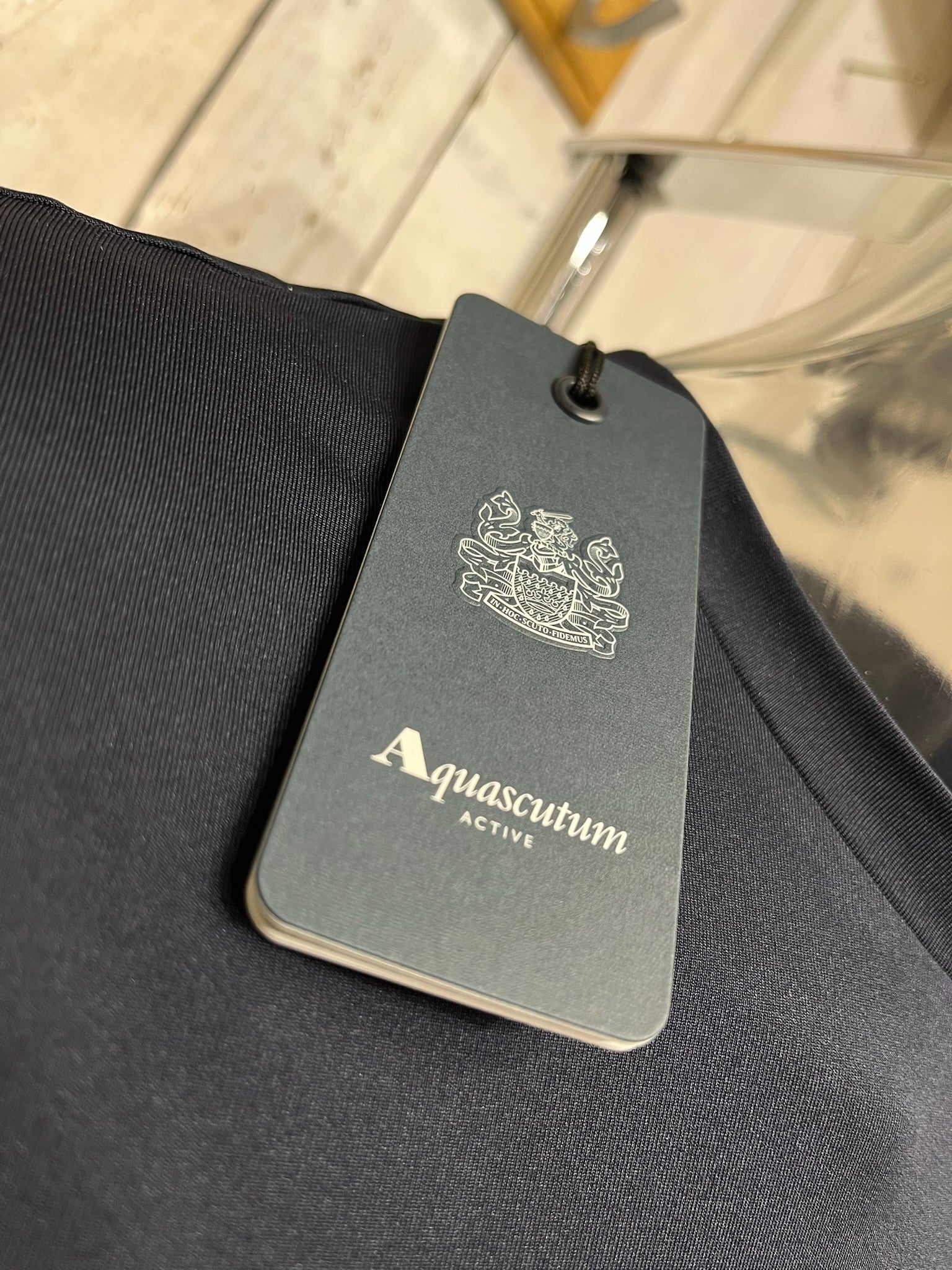 Aquascutum Stretch Piping Tee - Navy - Image 3