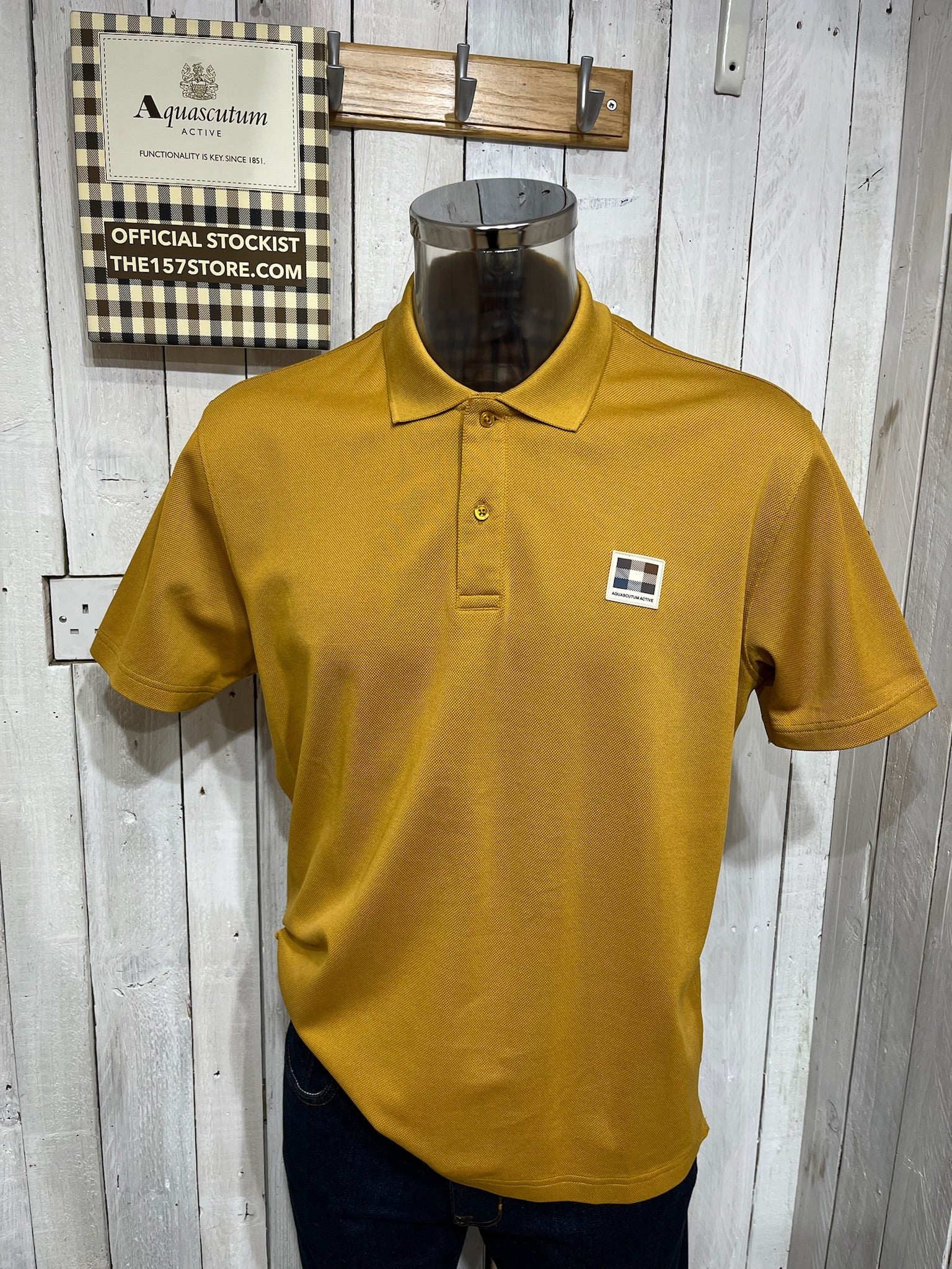 Aquascutum Vault - Active Patch Piquet Polo - Chai Tea