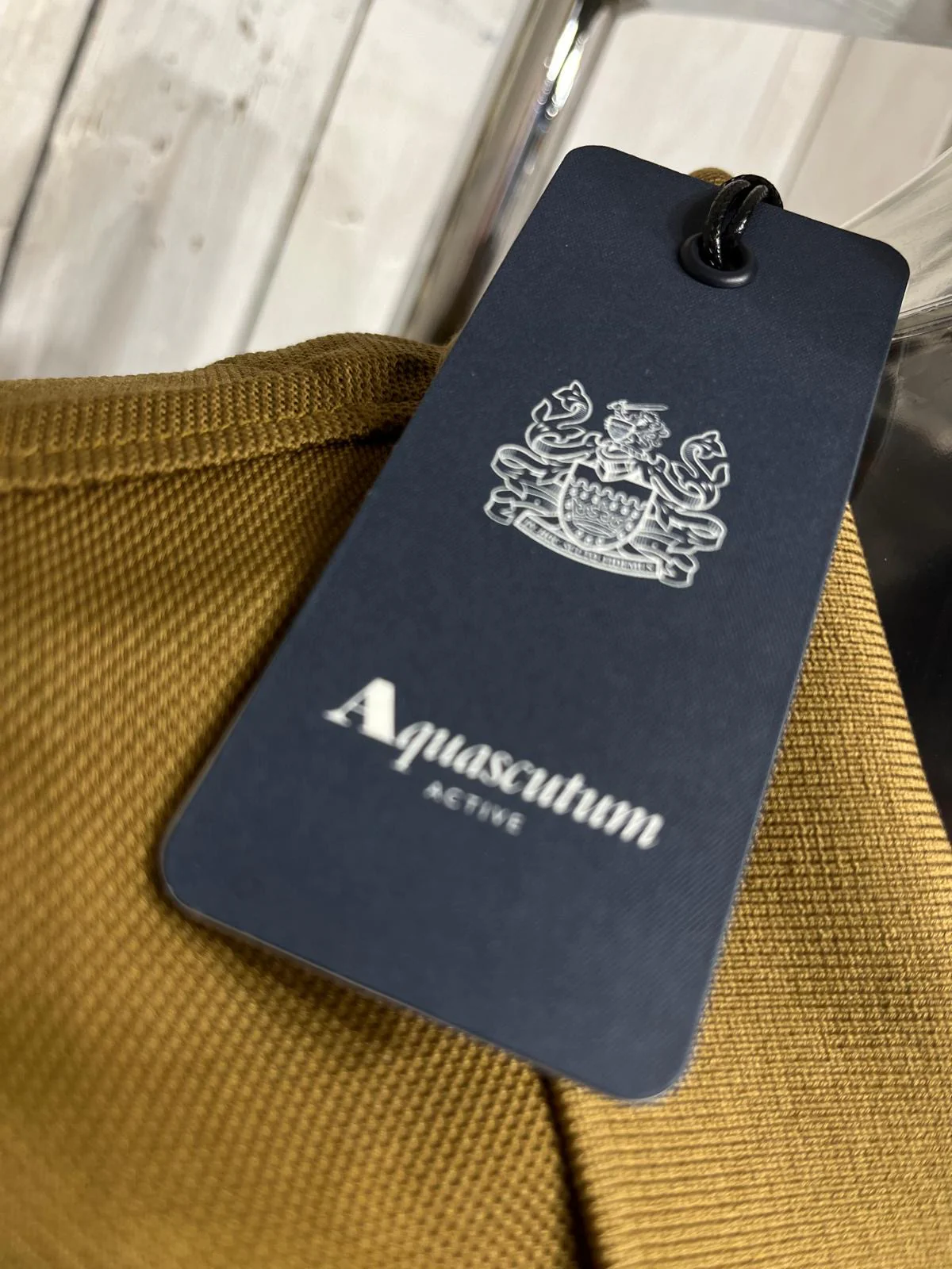 Aquascutum Vault Active Piquet Polo - Beige Khaki (Sample( - Image 4