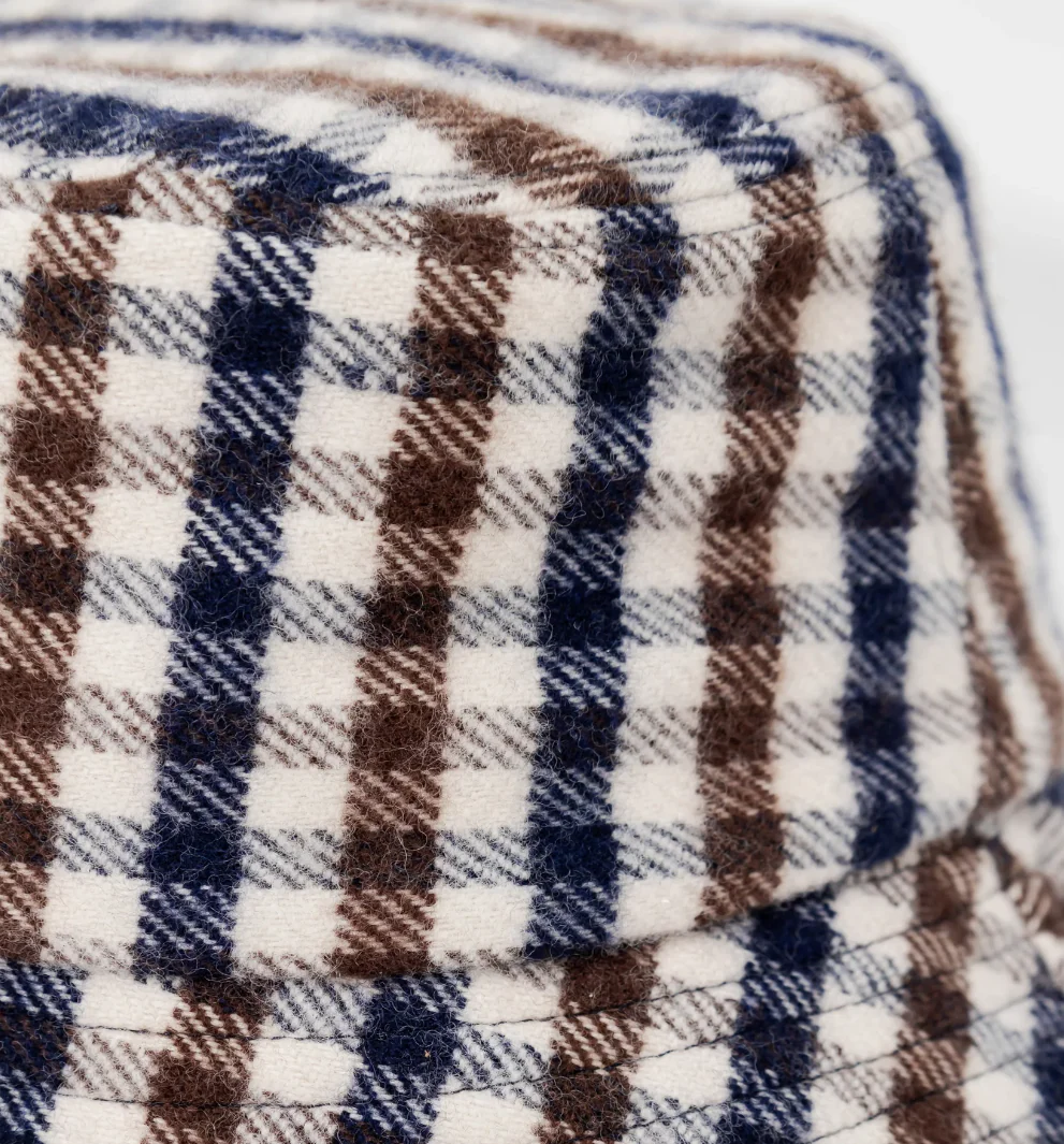 Aquascutum Vault Merino Wool Bucket Hat - Club Check (Sample) - Image 3
