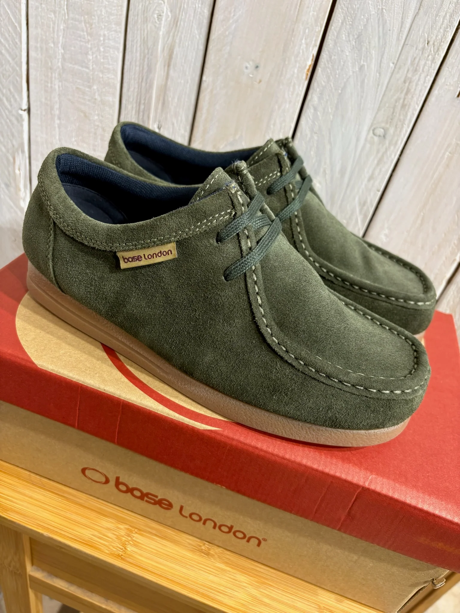 Base London - The Original Pastie Shoe - Koko Olive Suede - Image 3