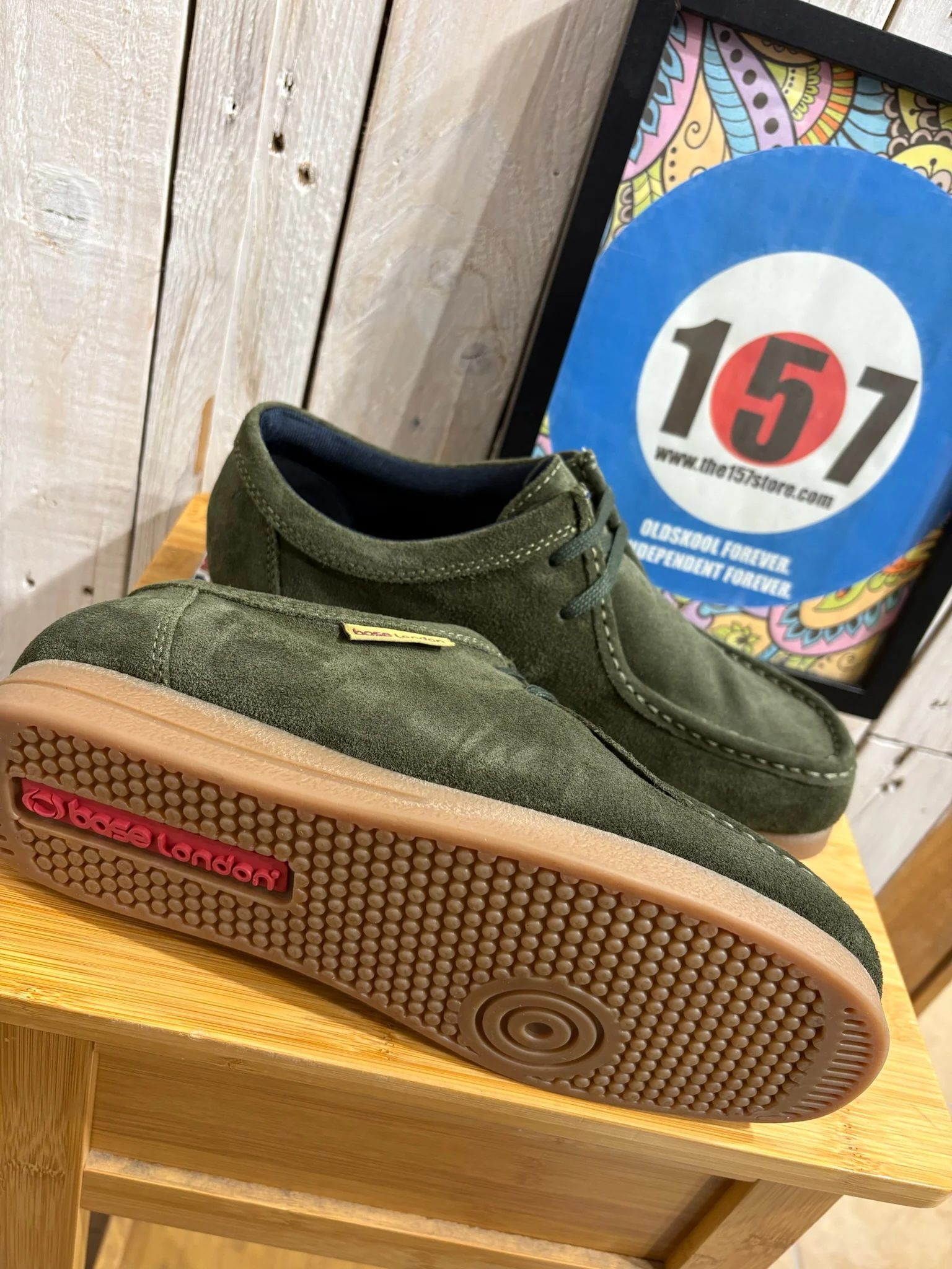 Base London - The Original Pastie Shoe - Koko Olive Suede - Image 7