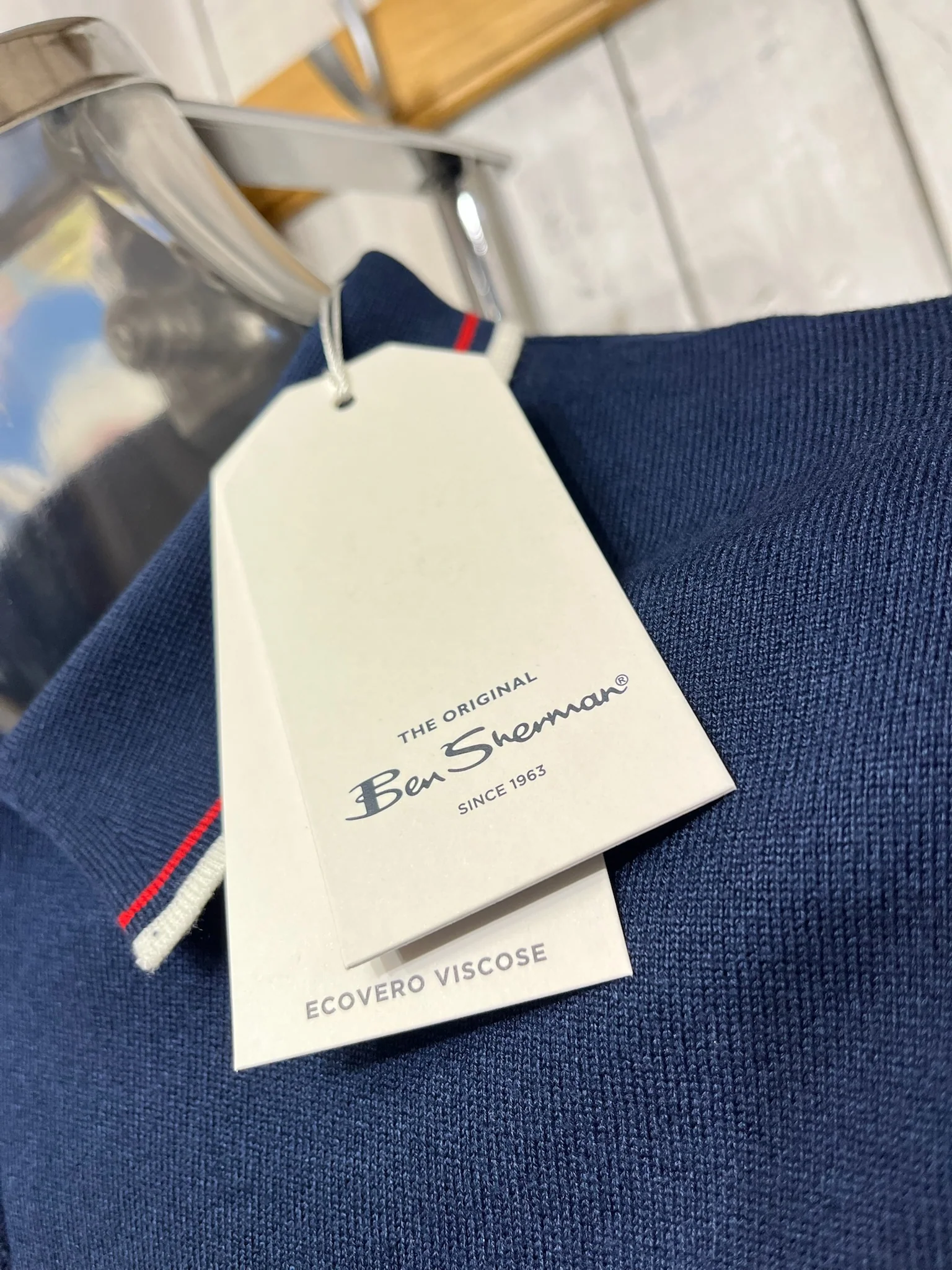 Ben Sherman Mod Zip Tipped Polo - Dark Navy - Image 4