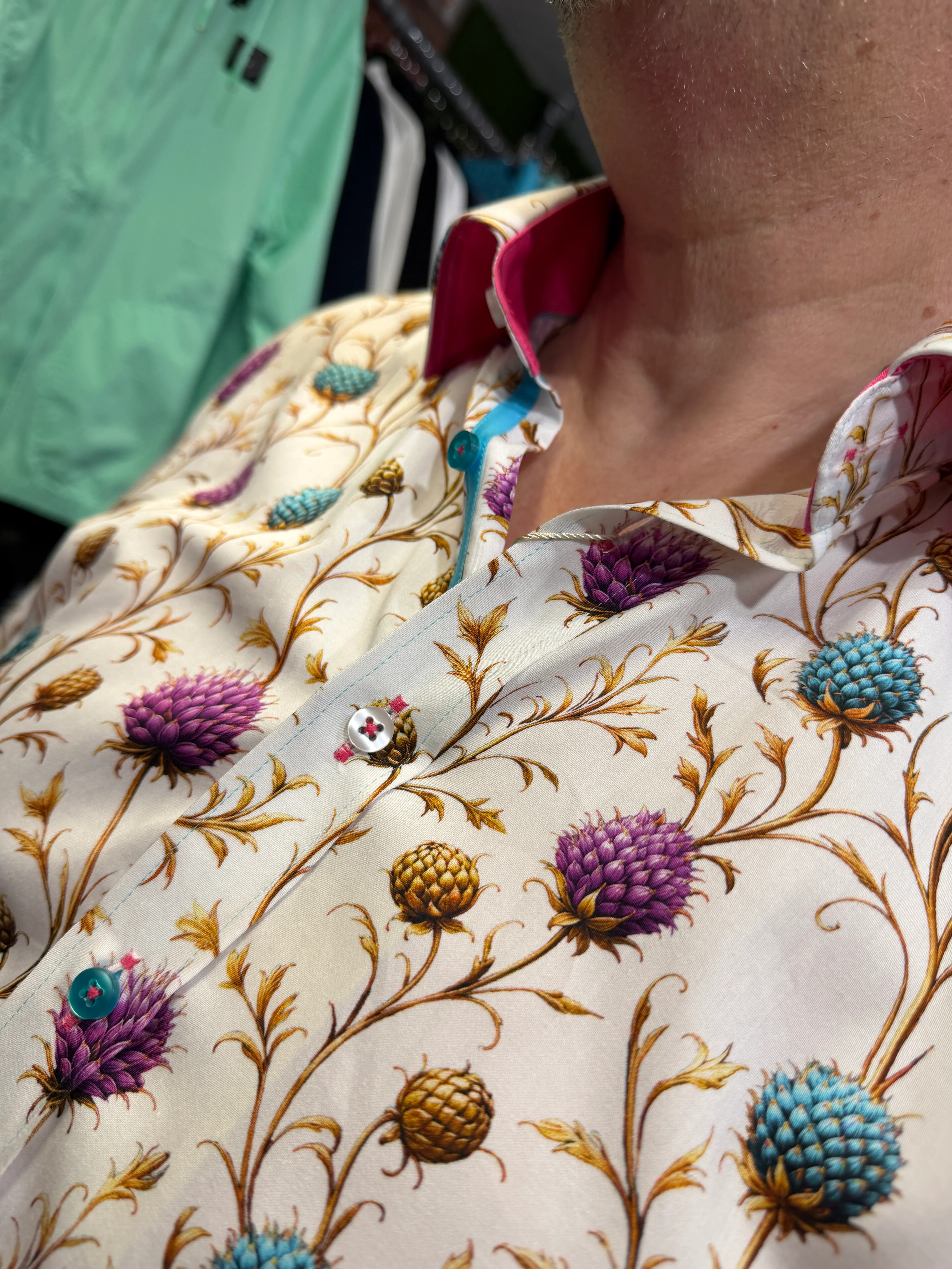 Claudio Lugli Grandiflora Shirt - White 8036 - LIMITED EDITION - Image 3