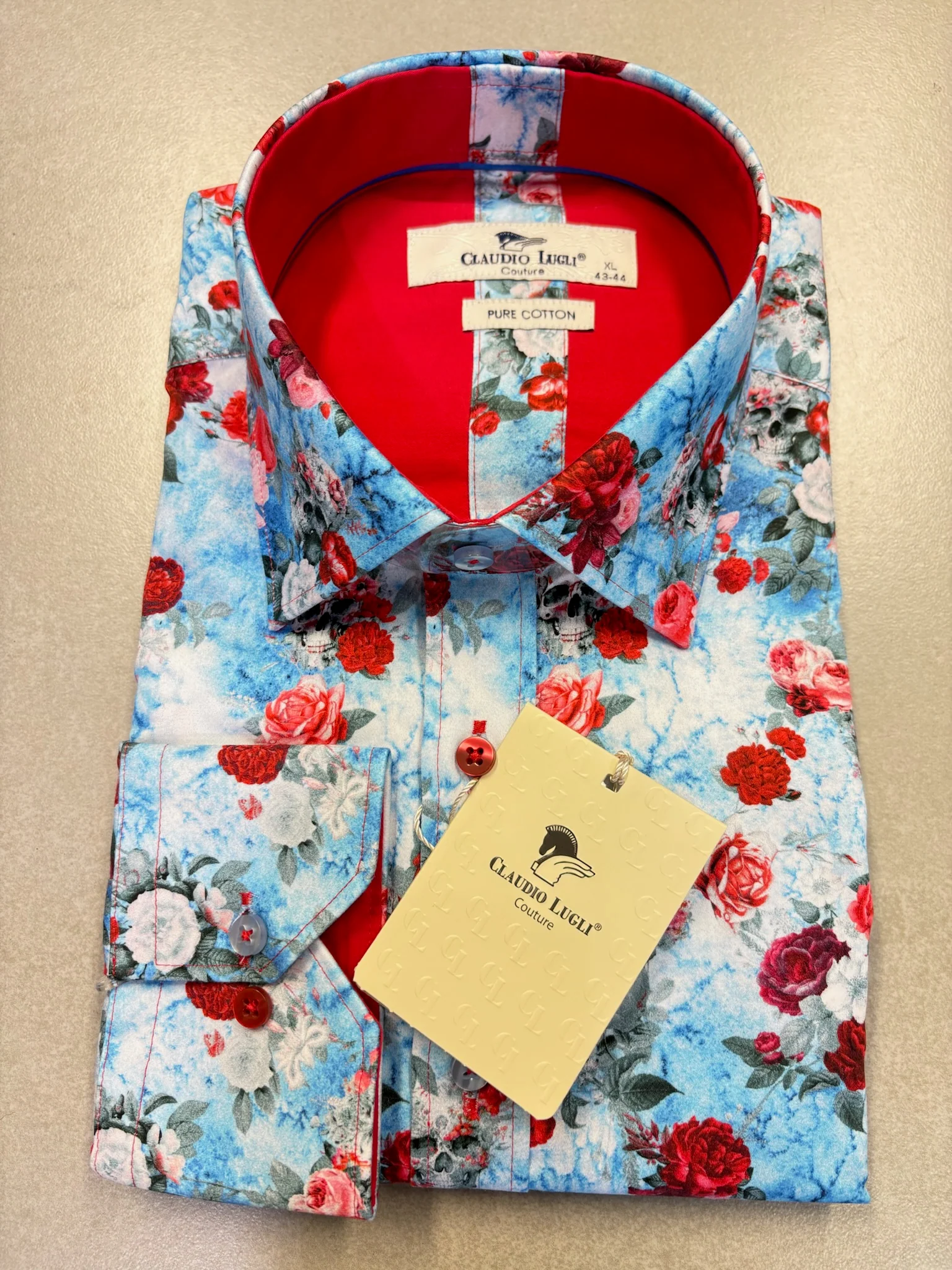 Claudio Lugli Rosarium Mori Shirt - Blue 8070 - LIMITED EDITION - Image 2