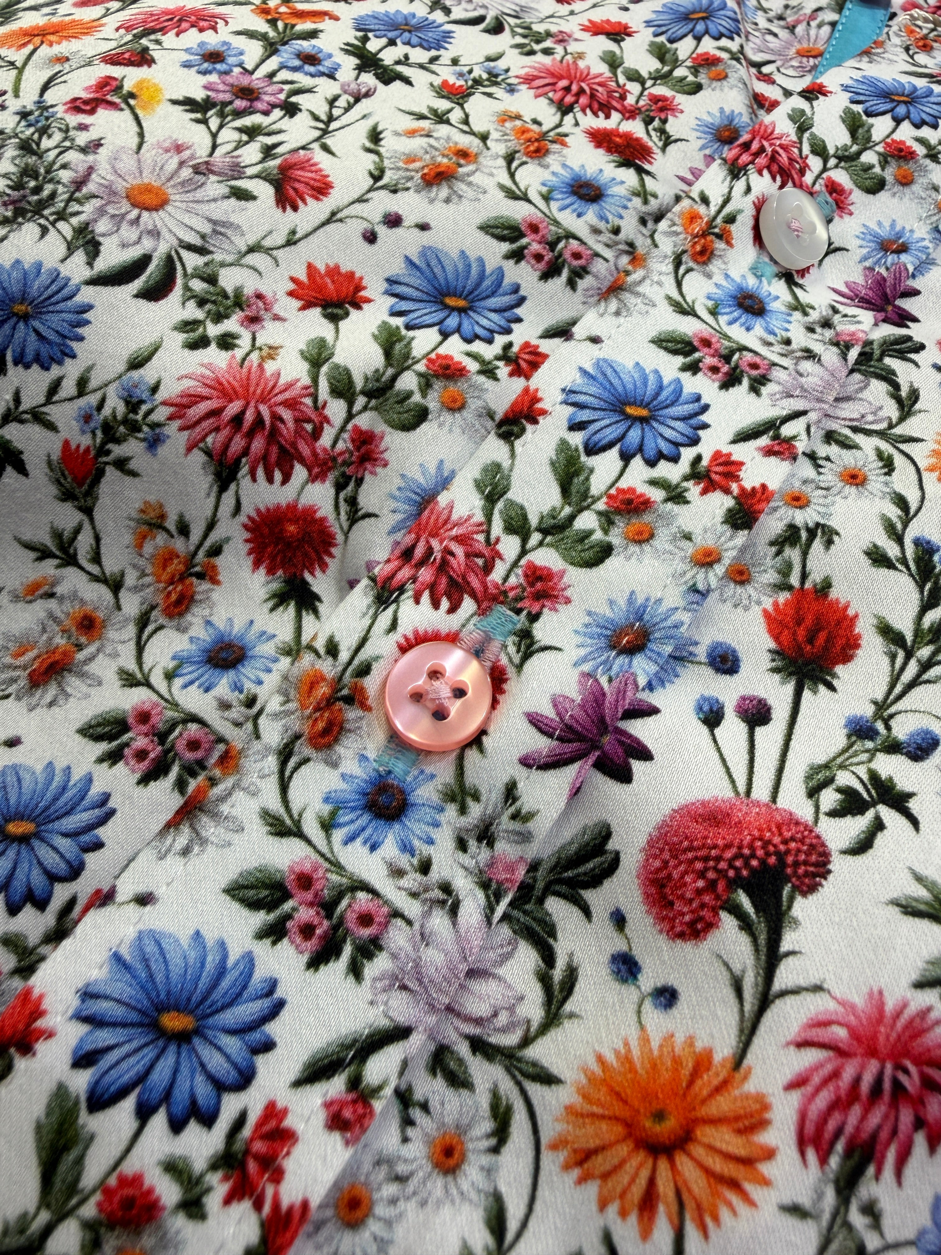Claudio Lugli Summer Flora Shirt - White 8062 - Image 3