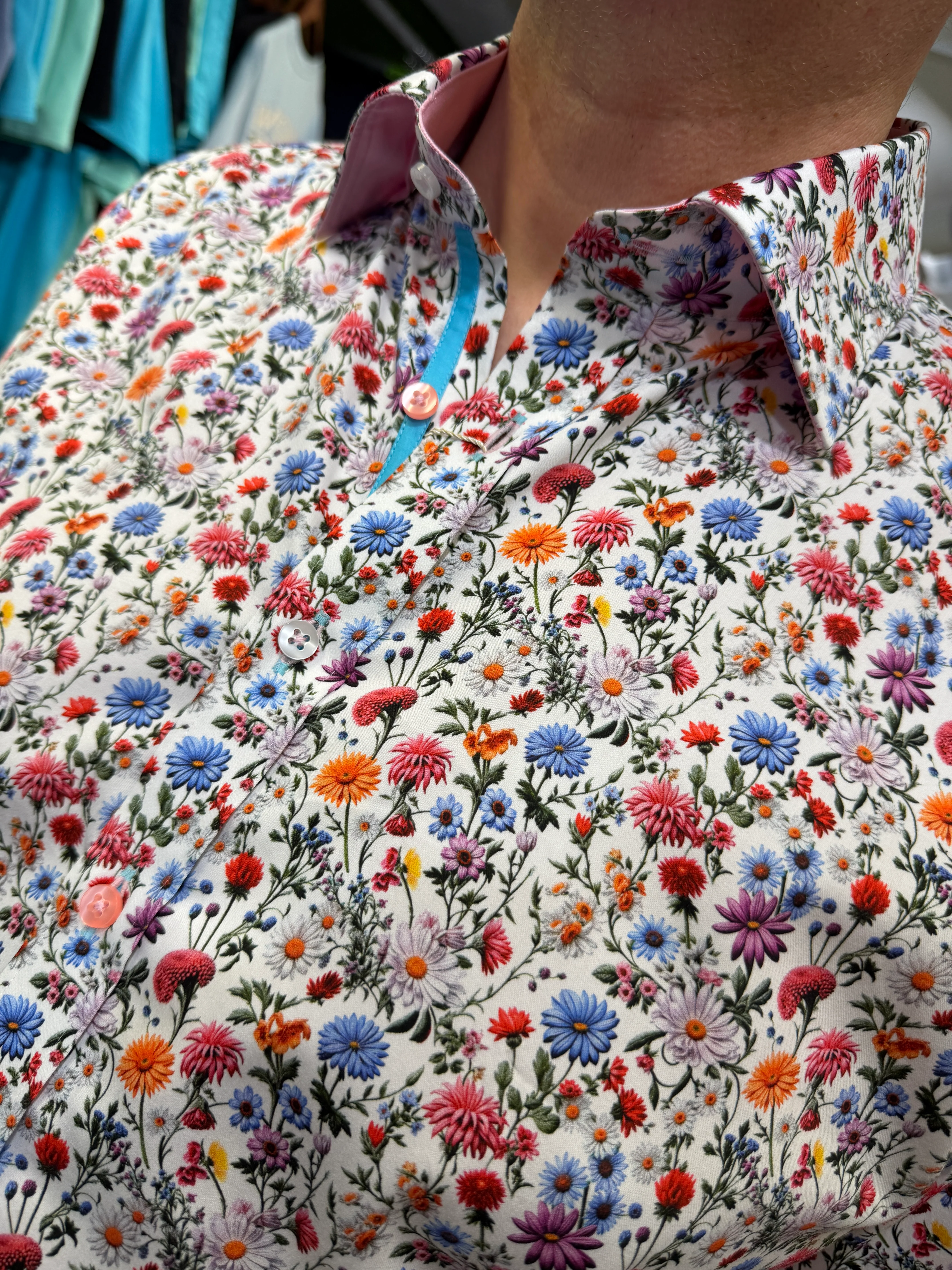 Claudio Lugli Summer Flora Shirt - White 8062 - Image 7